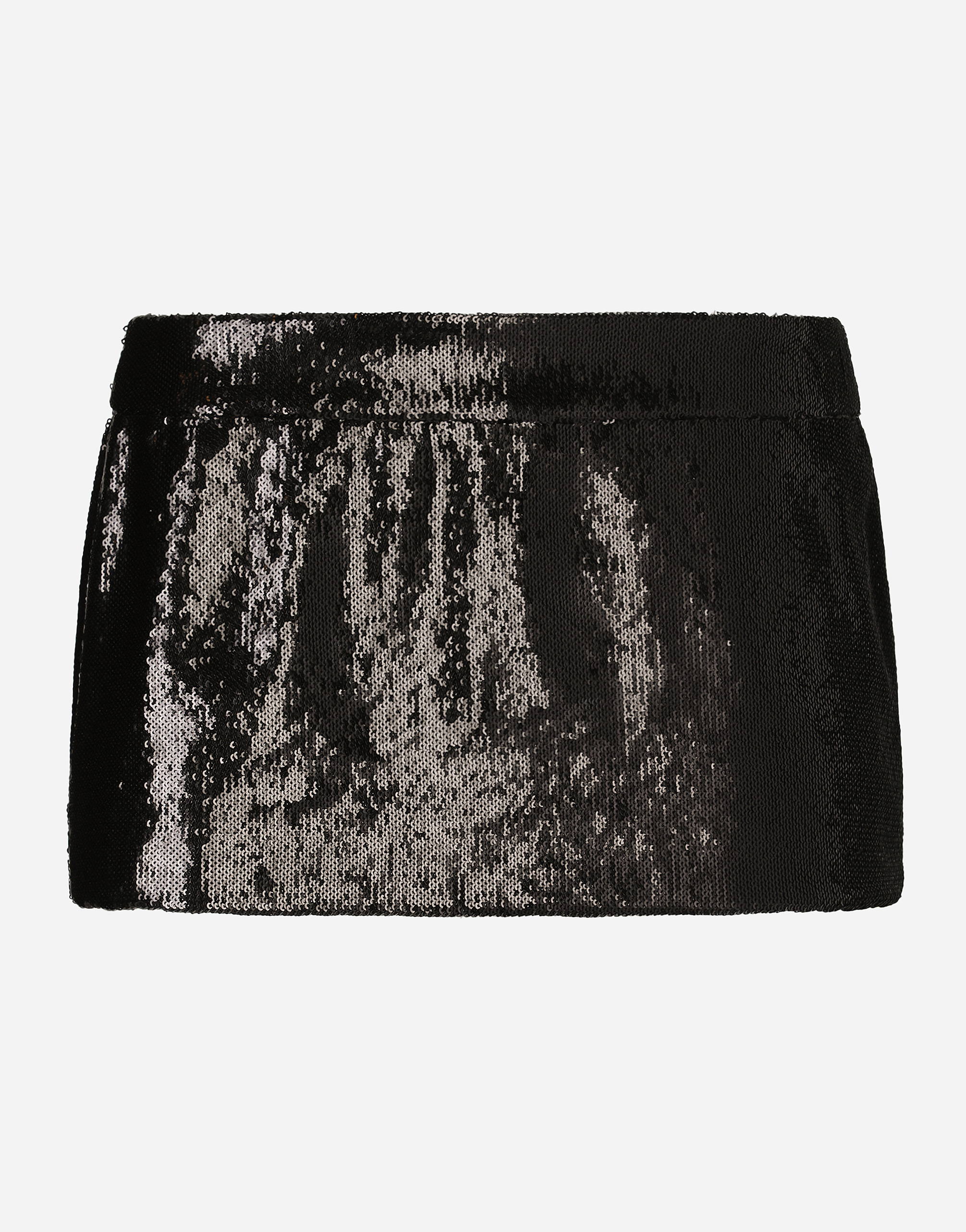 Shop Dolce & Gabbana Miniskirt With Micro-sequin Embellishment In ブラック