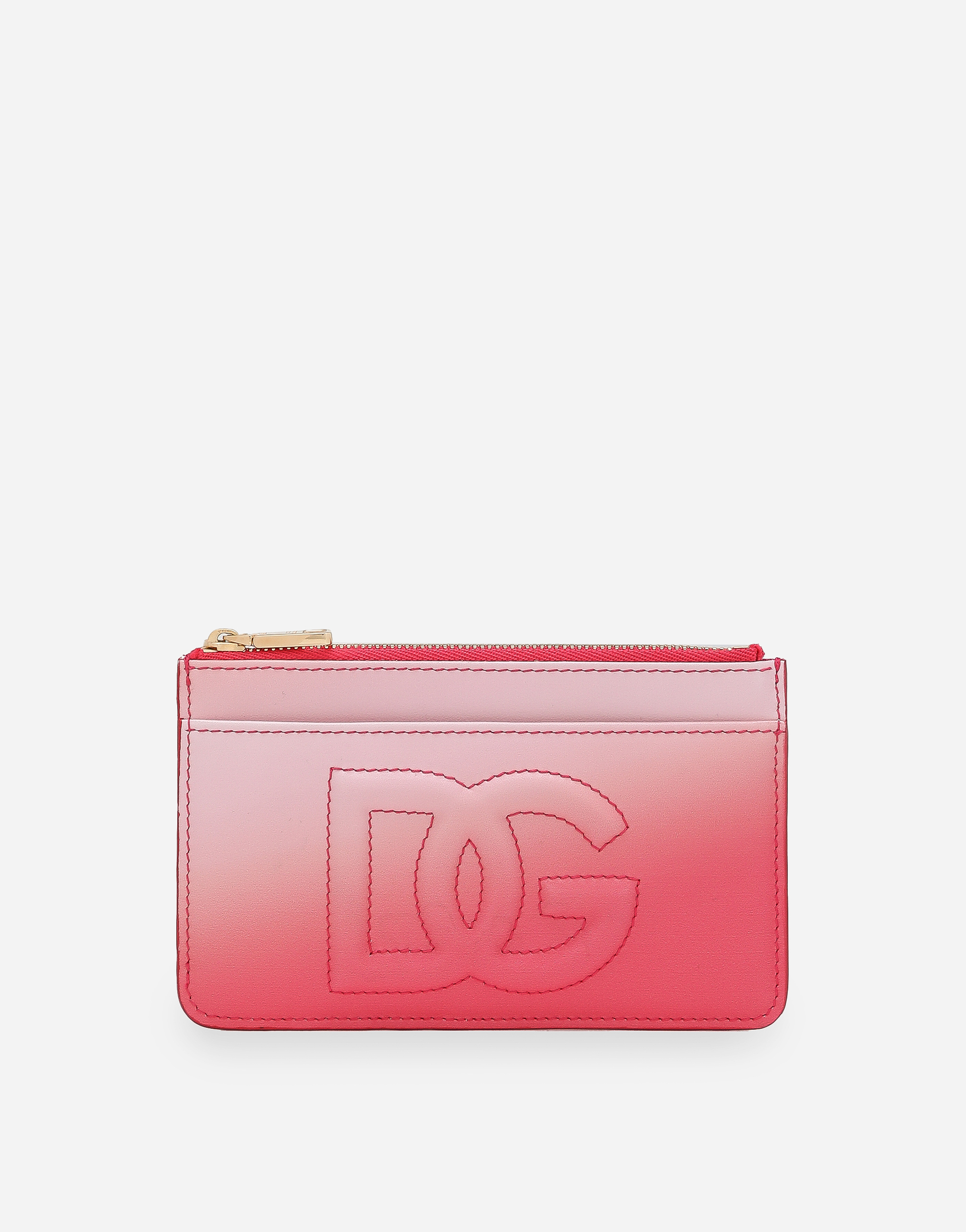 Medium Logo card holder in Pink for Women | Dolce&Gabbana®