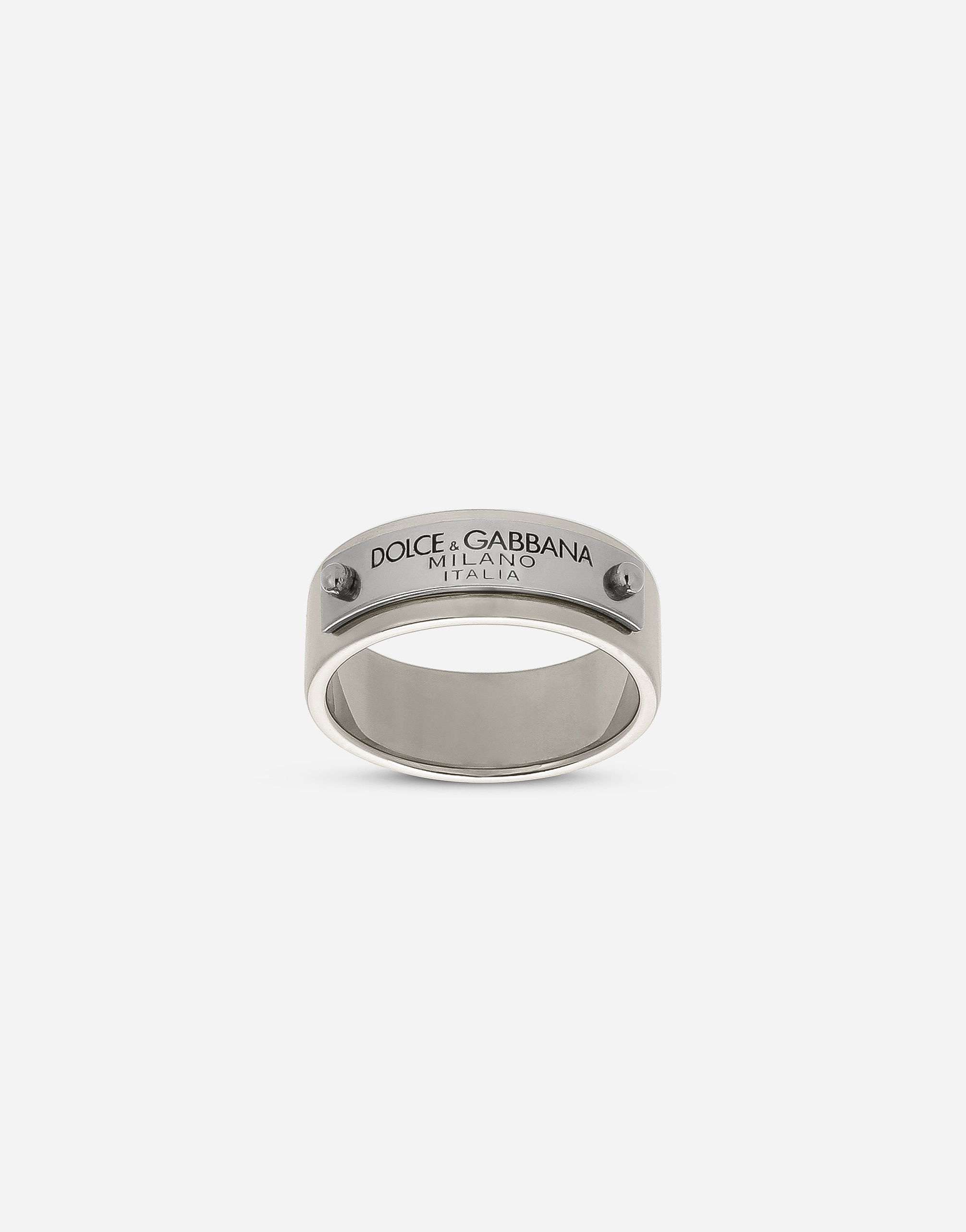 Bague avec plaquette Dolce Gabbana en Argent pour homme