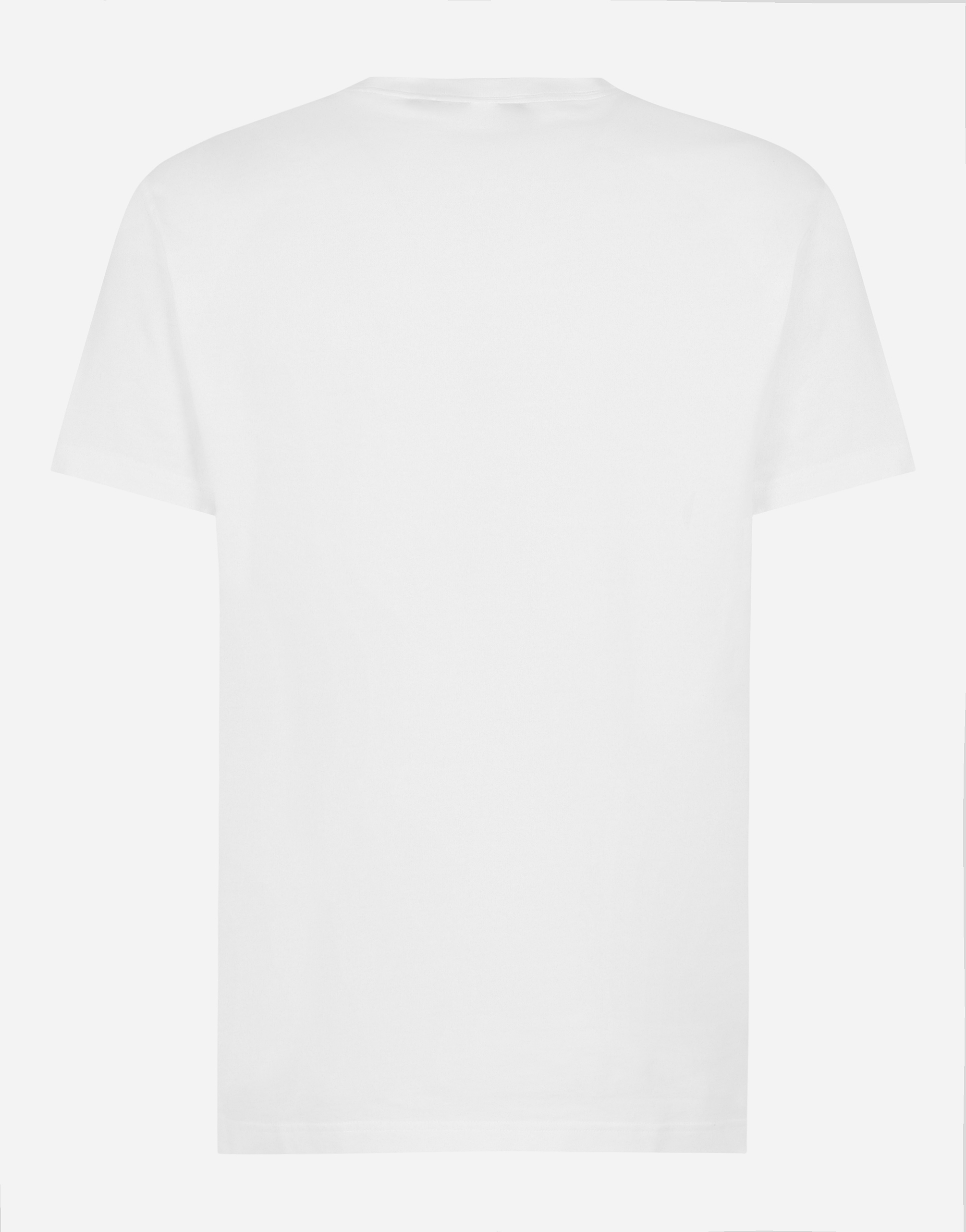 Shop Dolce & Gabbana Short-sleeved Cotton T-shirt With Dg Print In White