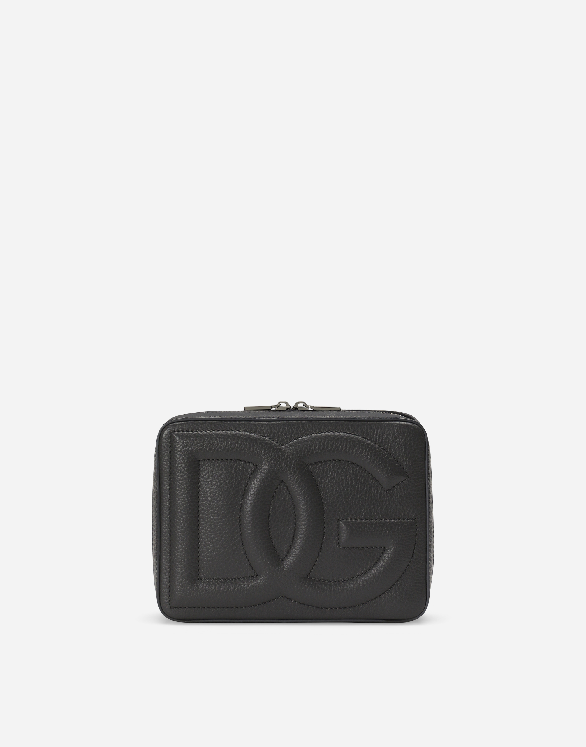 Shop Dolce & Gabbana Medium Dg Logo Camera Bag In グレー