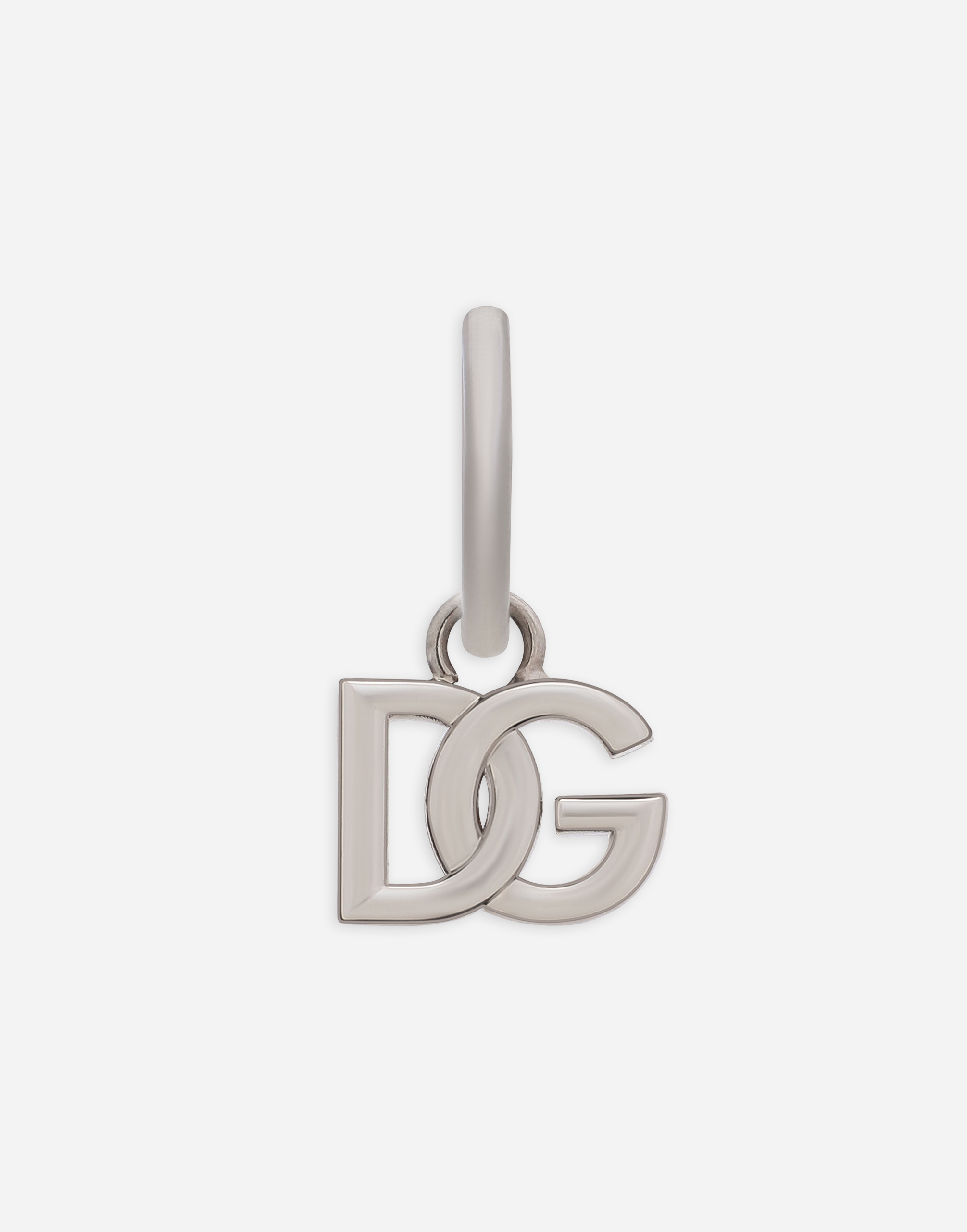 Single DG logo earring in Silver for Men | Dolce&Gabbana®
