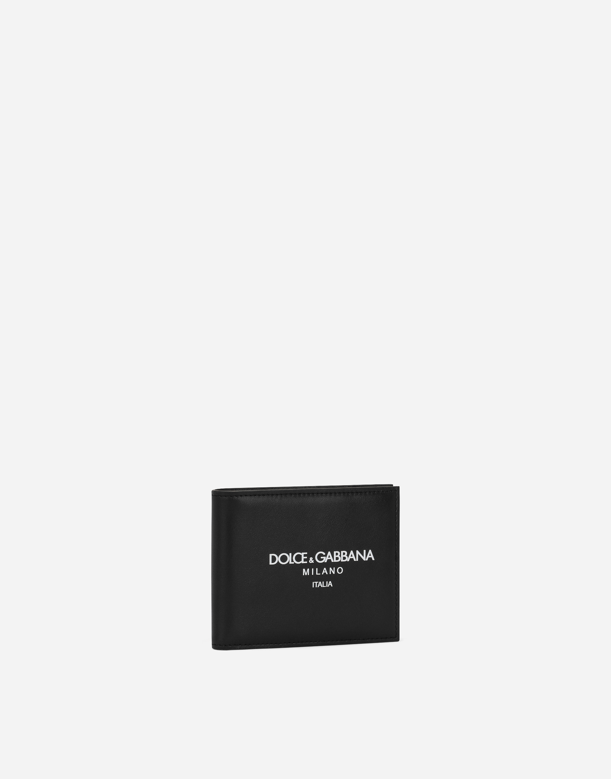 Shop Dolce & Gabbana Calfskin Bifold Wallet With Logo In Multicolor