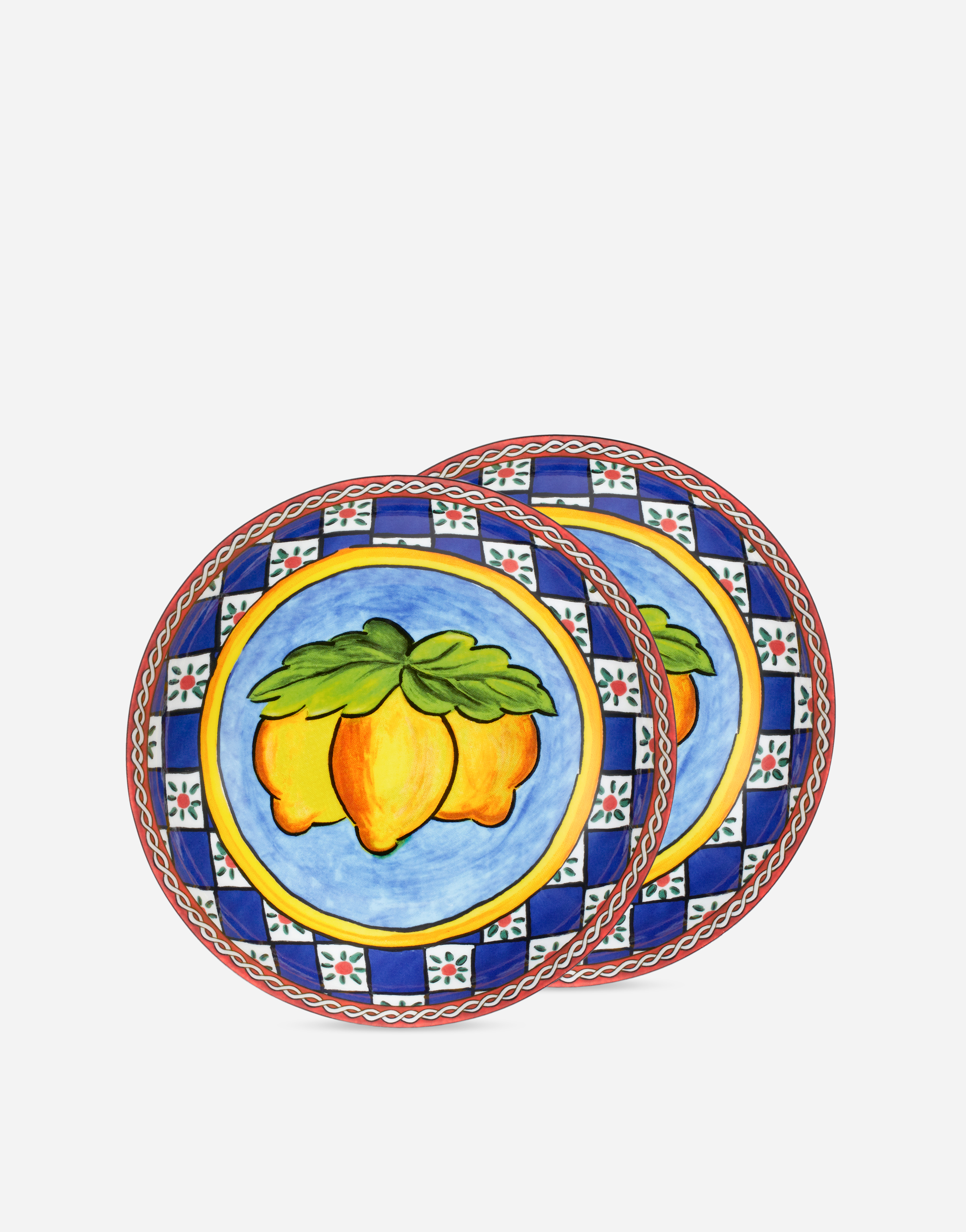 Set 2 Porcelain Soup Plates in Multicolor | Dolce&Gabbana®