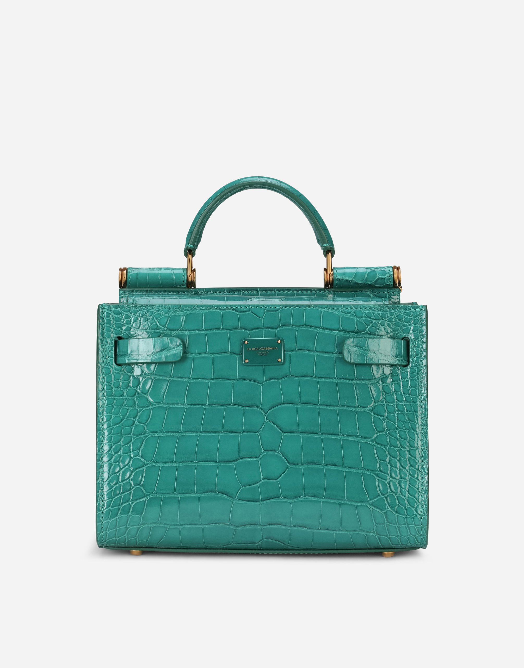 Small alligator skin Sicily 62 bag