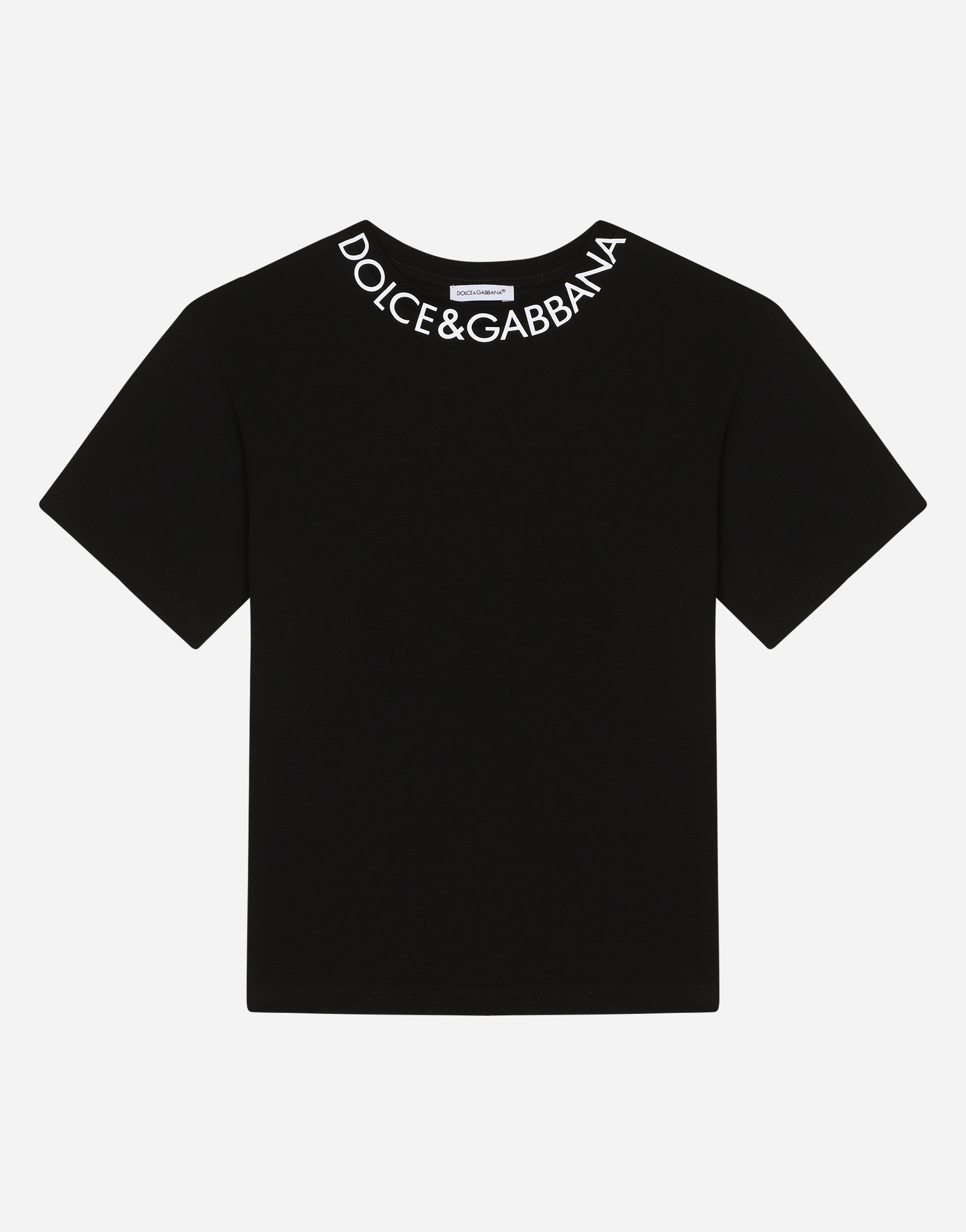 Dolce & Gabbana Kids' Logo T-shirt In Black
