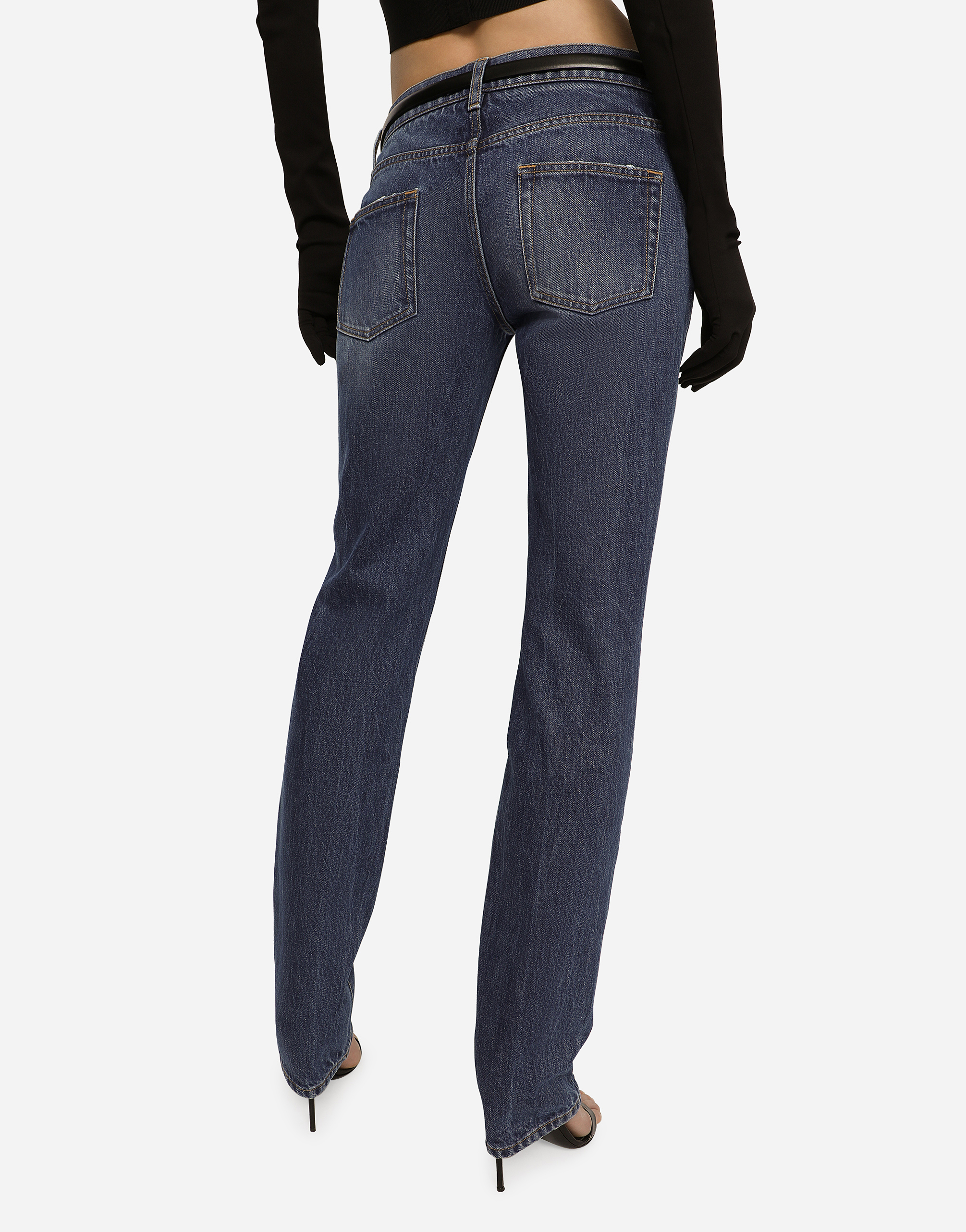 KIM DOLCE&GABBANA Stretch denim skinny jeans in Multicolor for