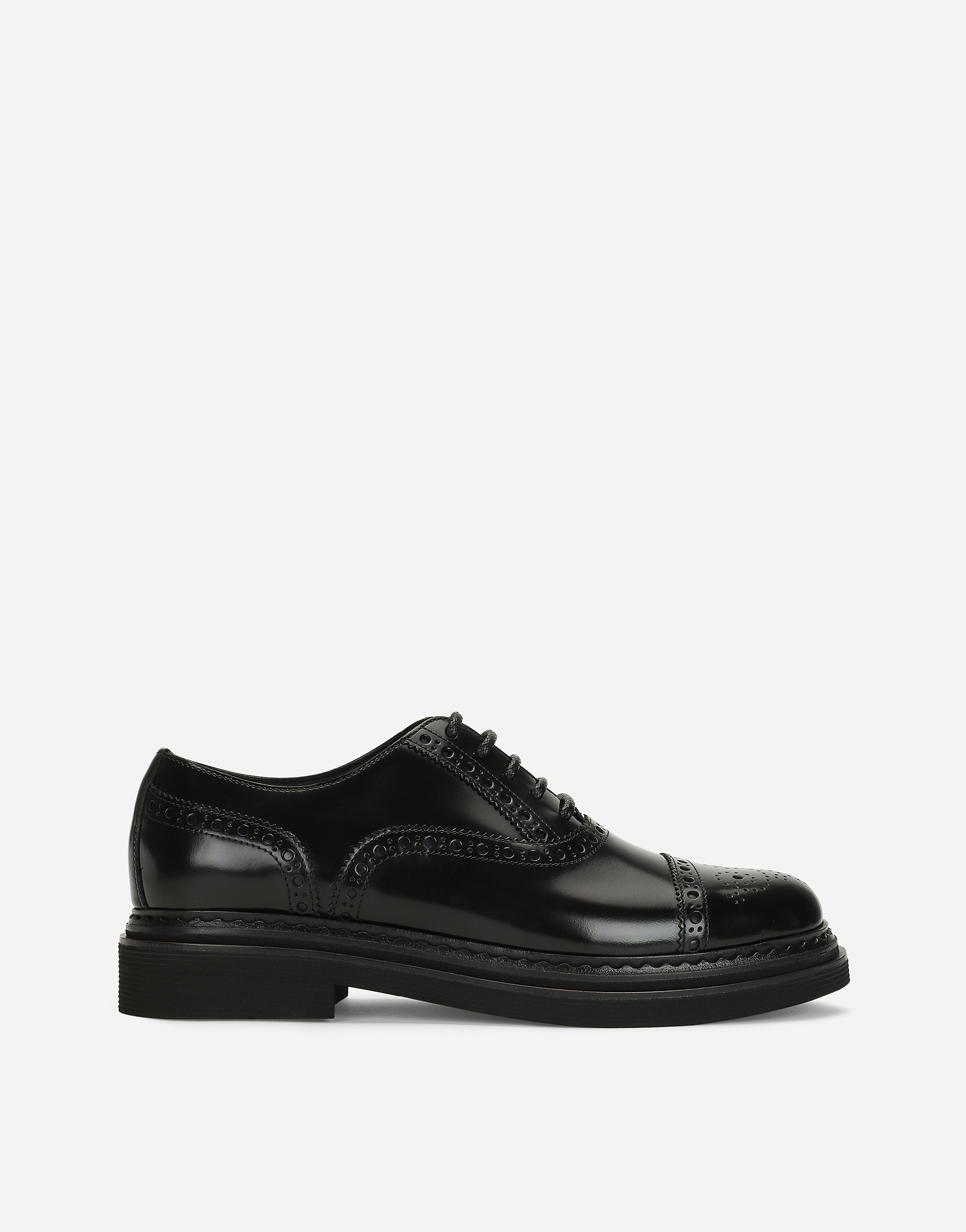 Shop Dolce & Gabbana Brushed Calfskin Lacing In Black