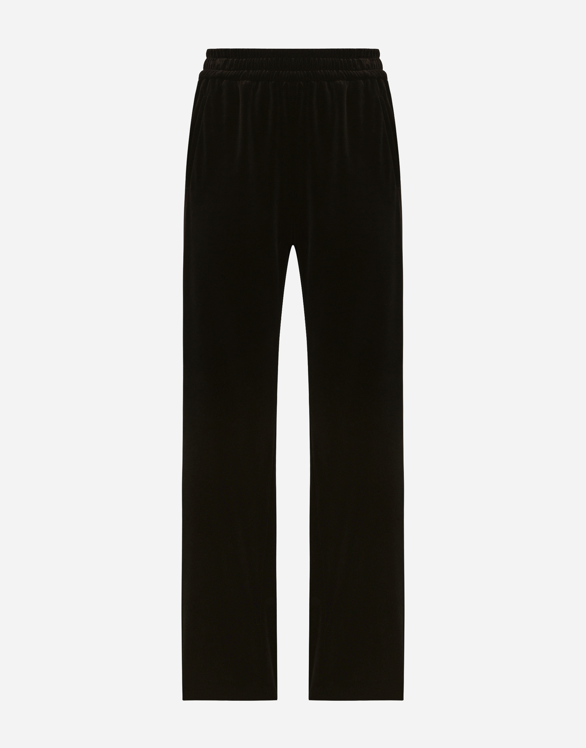 Velvet jogging pants in Black for Women | Dolce&Gabbana®