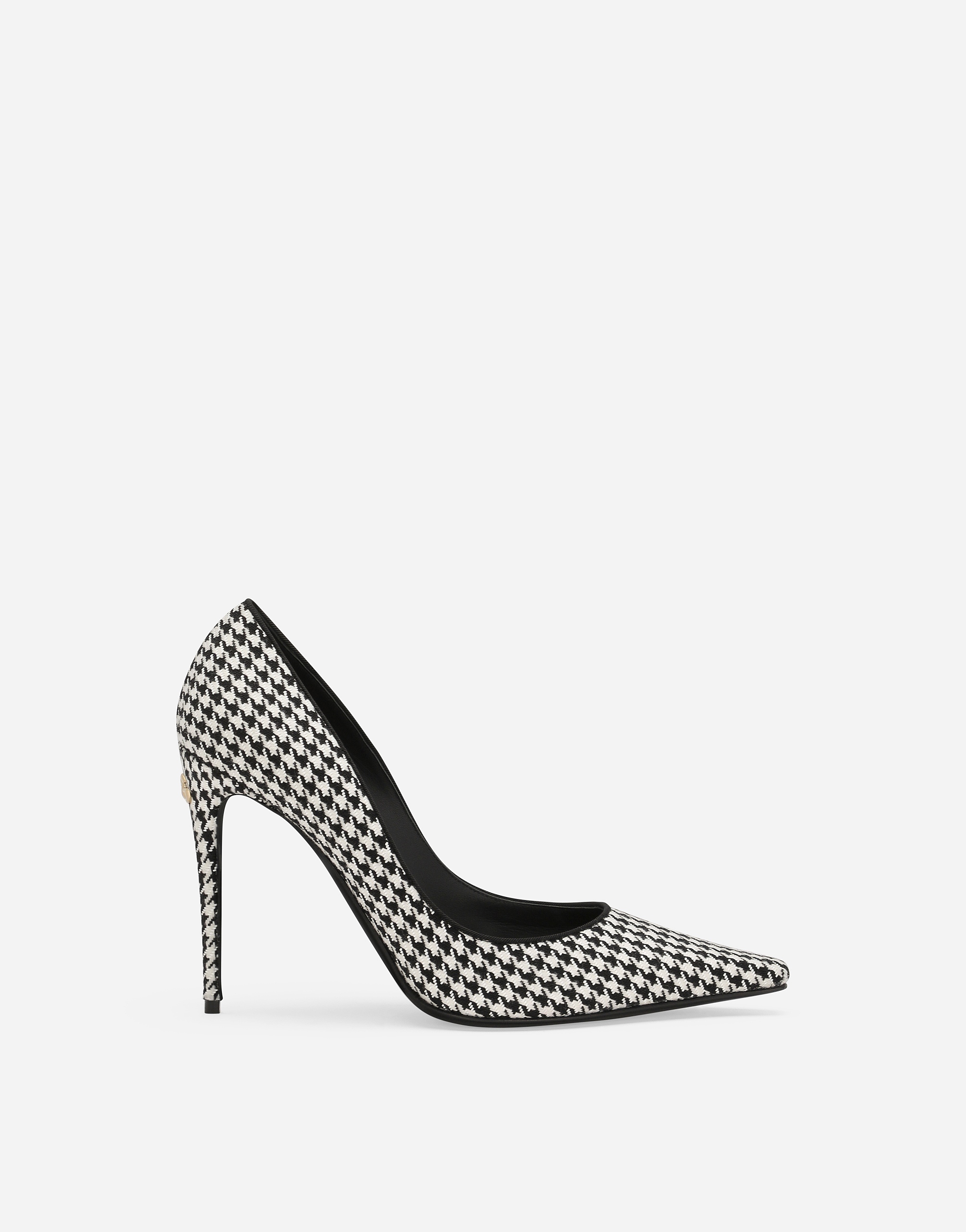 Shop Dolce & Gabbana Houndstooth Fabric Pumps In Multicolor