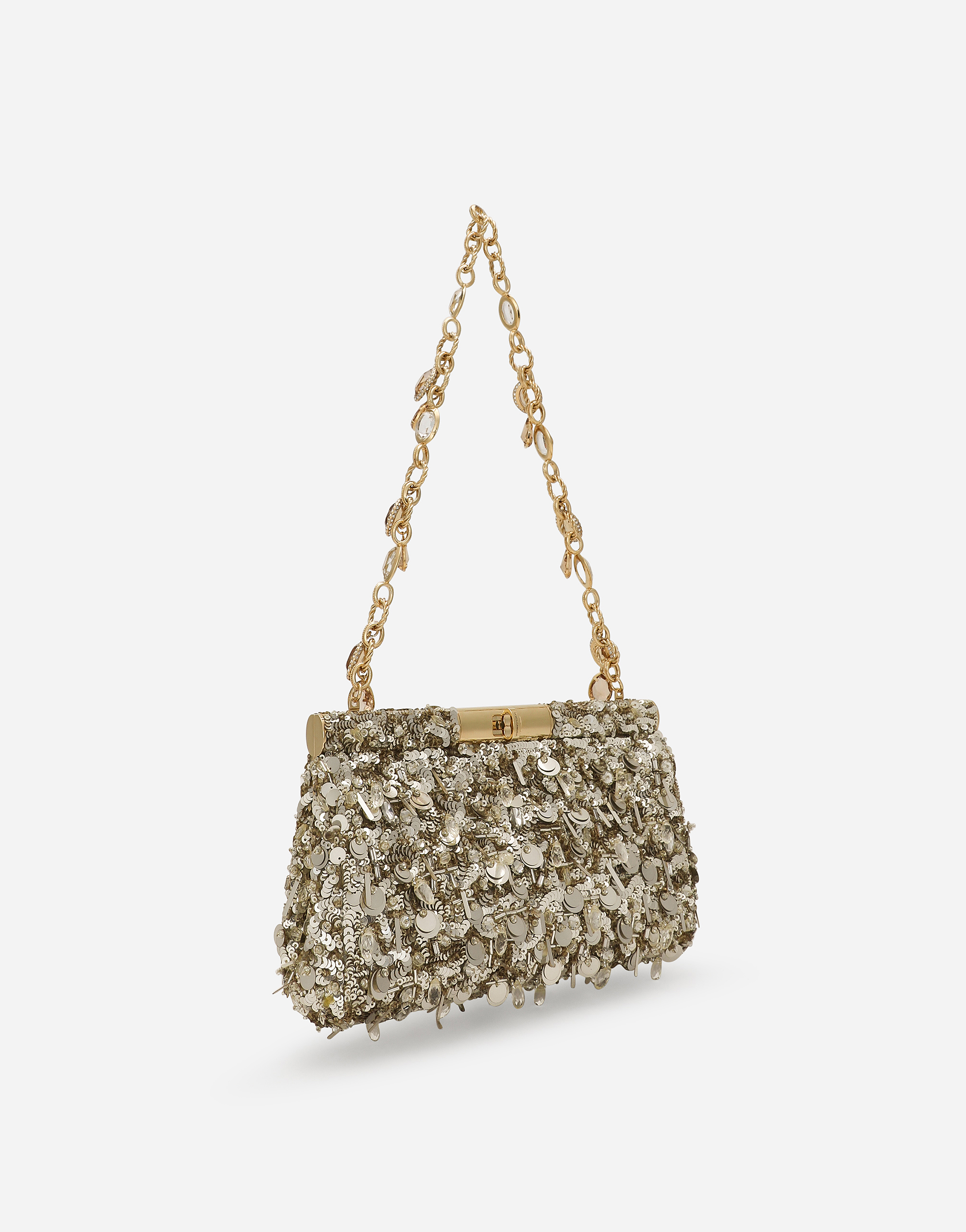 Shop Dolce & Gabbana Medium Marlene Shoulder Bag In ゴールド