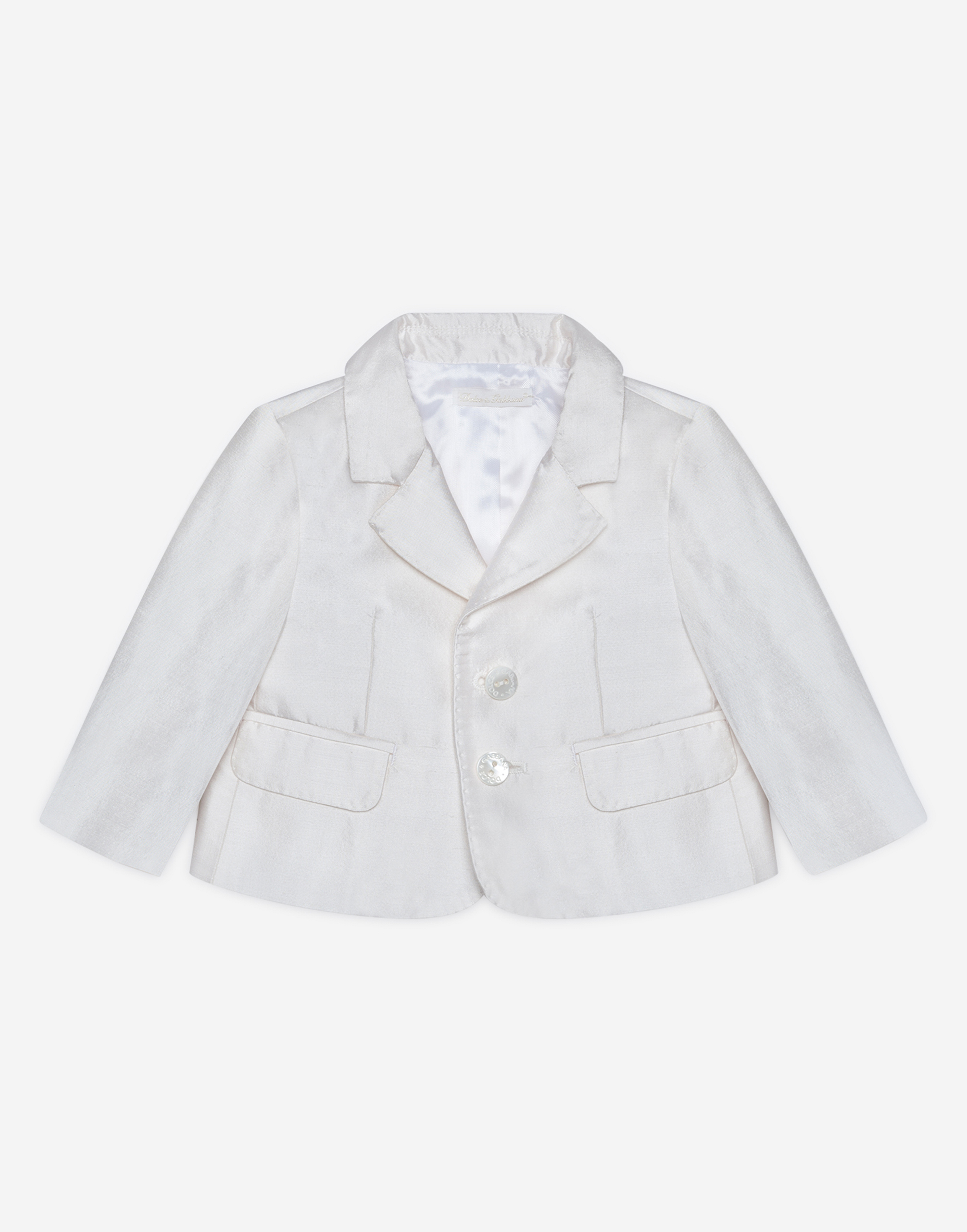 Single-breasted silk shantung jacket