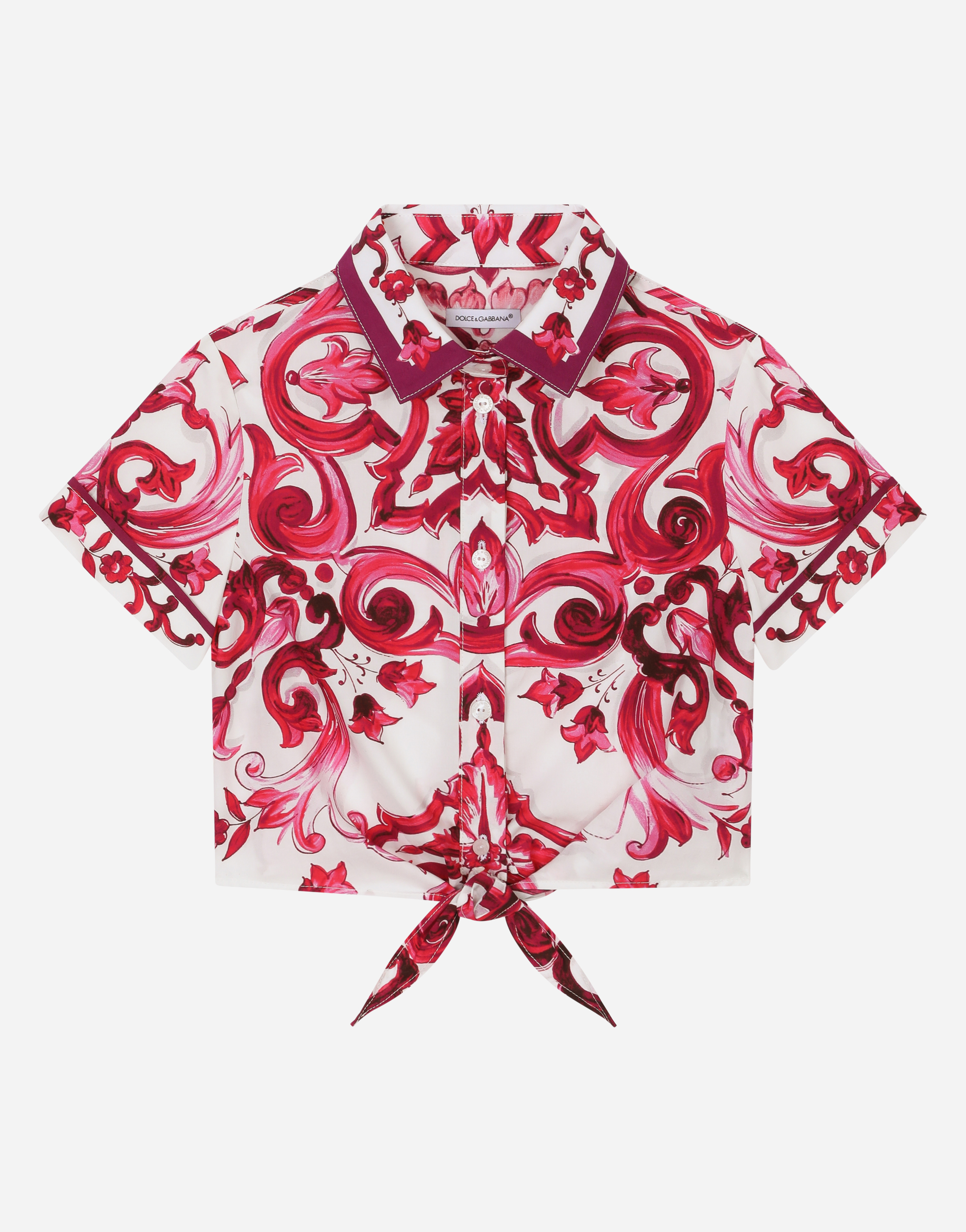 Dolce&Gabbana Majolica-Print Twill Collared Shirt - Bergdorf Goodman