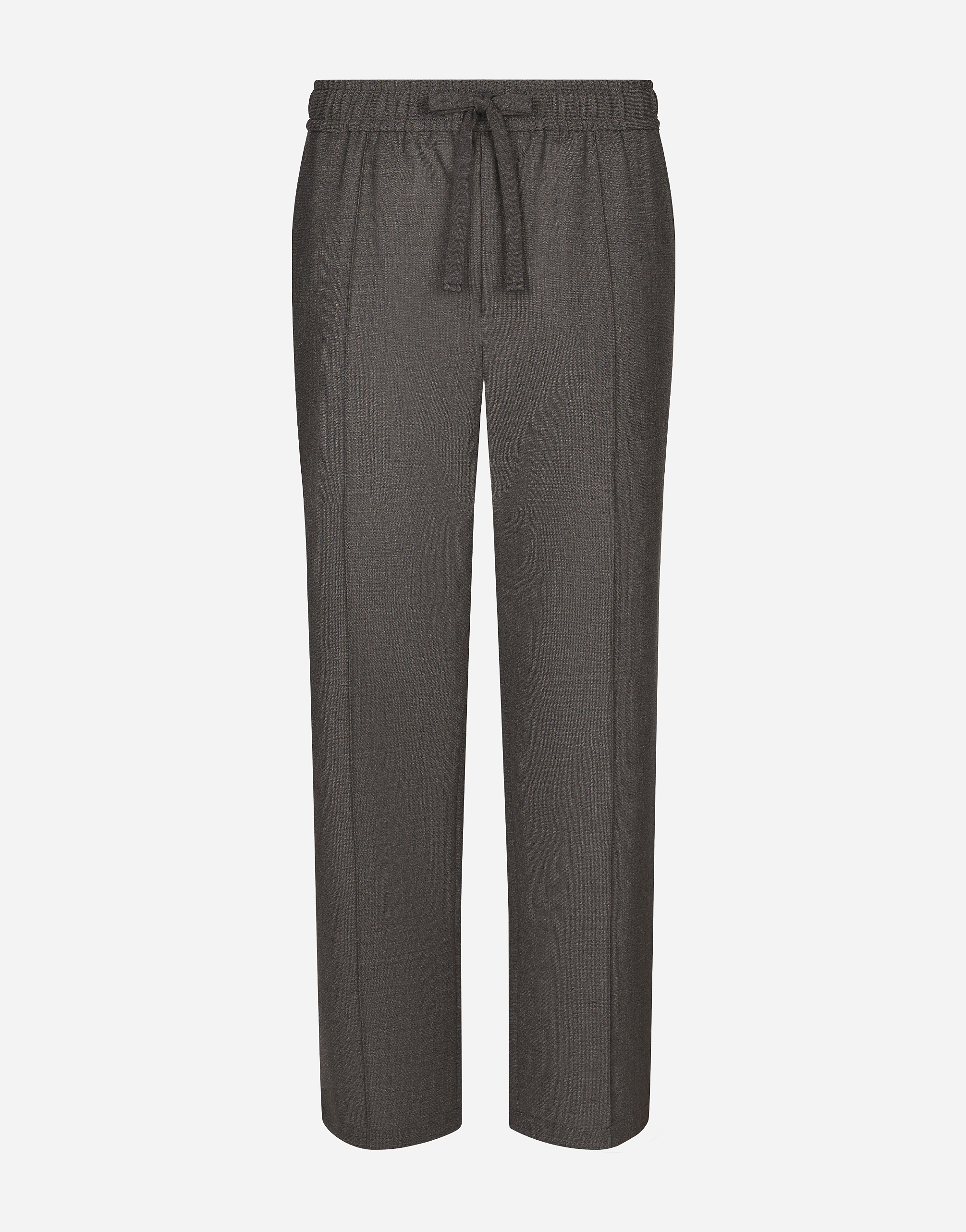 Shop Dolce & Gabbana Wool Jogging Pants In Grey