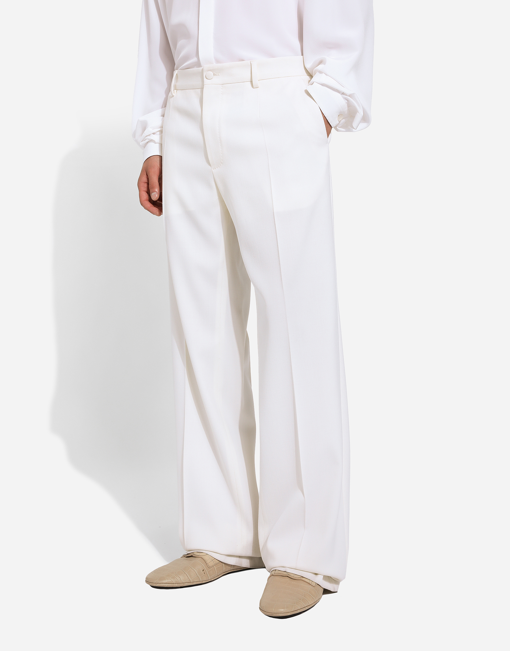 Shop Dolce & Gabbana Pantalone In White