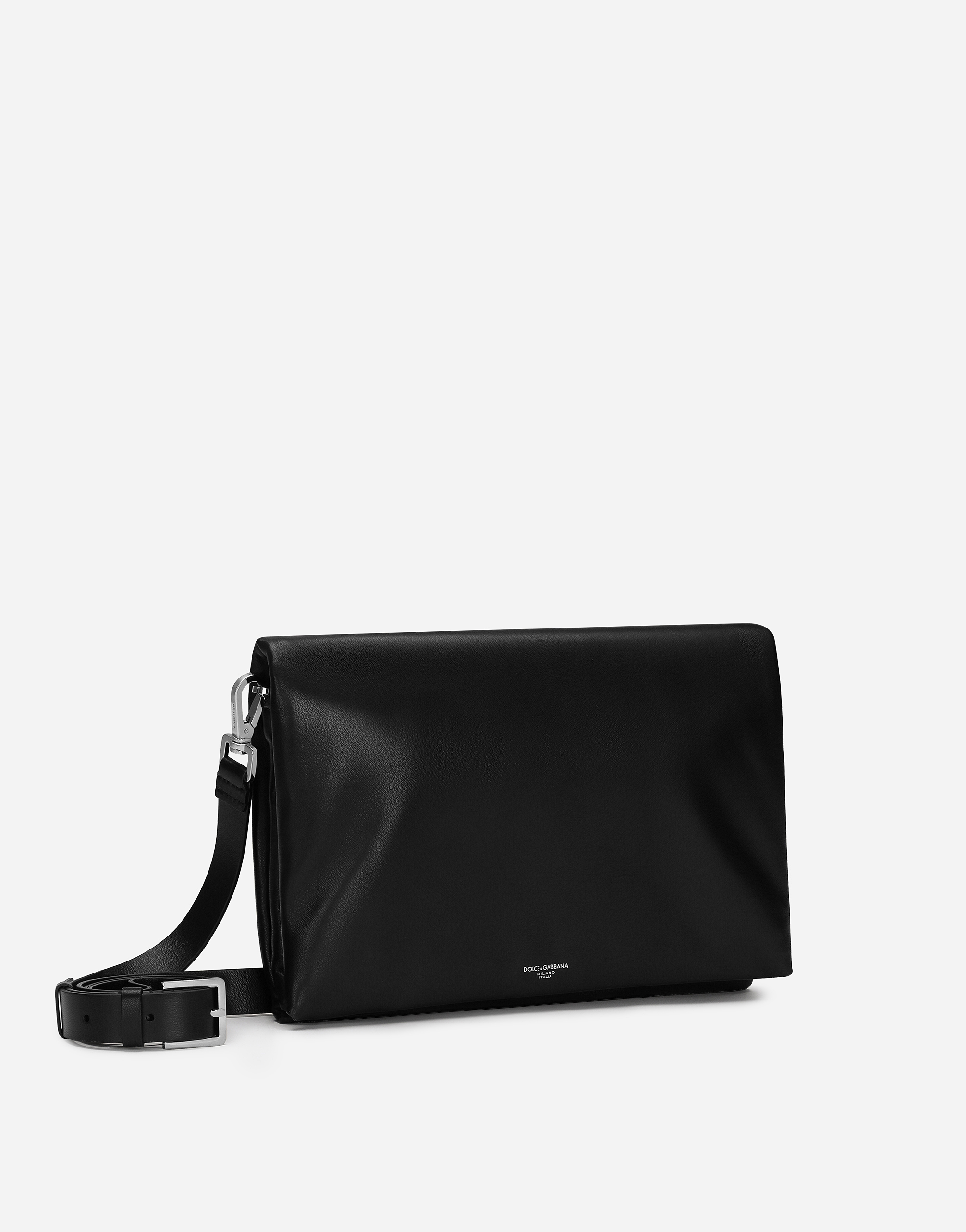 Shop Dolce & Gabbana Nappa Leather Crossbody Bag In Black