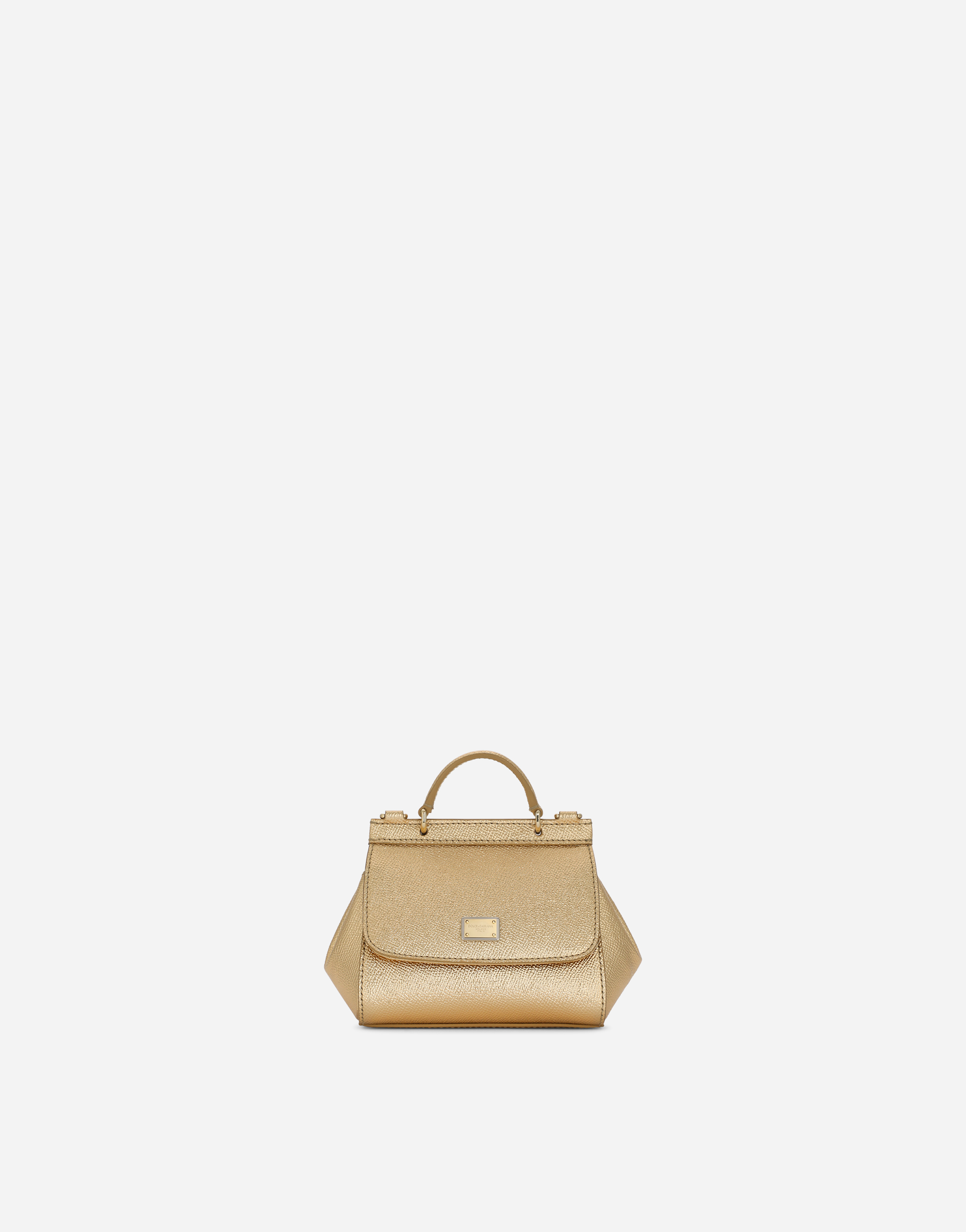 Sicily mini bag in Dauphine leather in Gold for Girls 