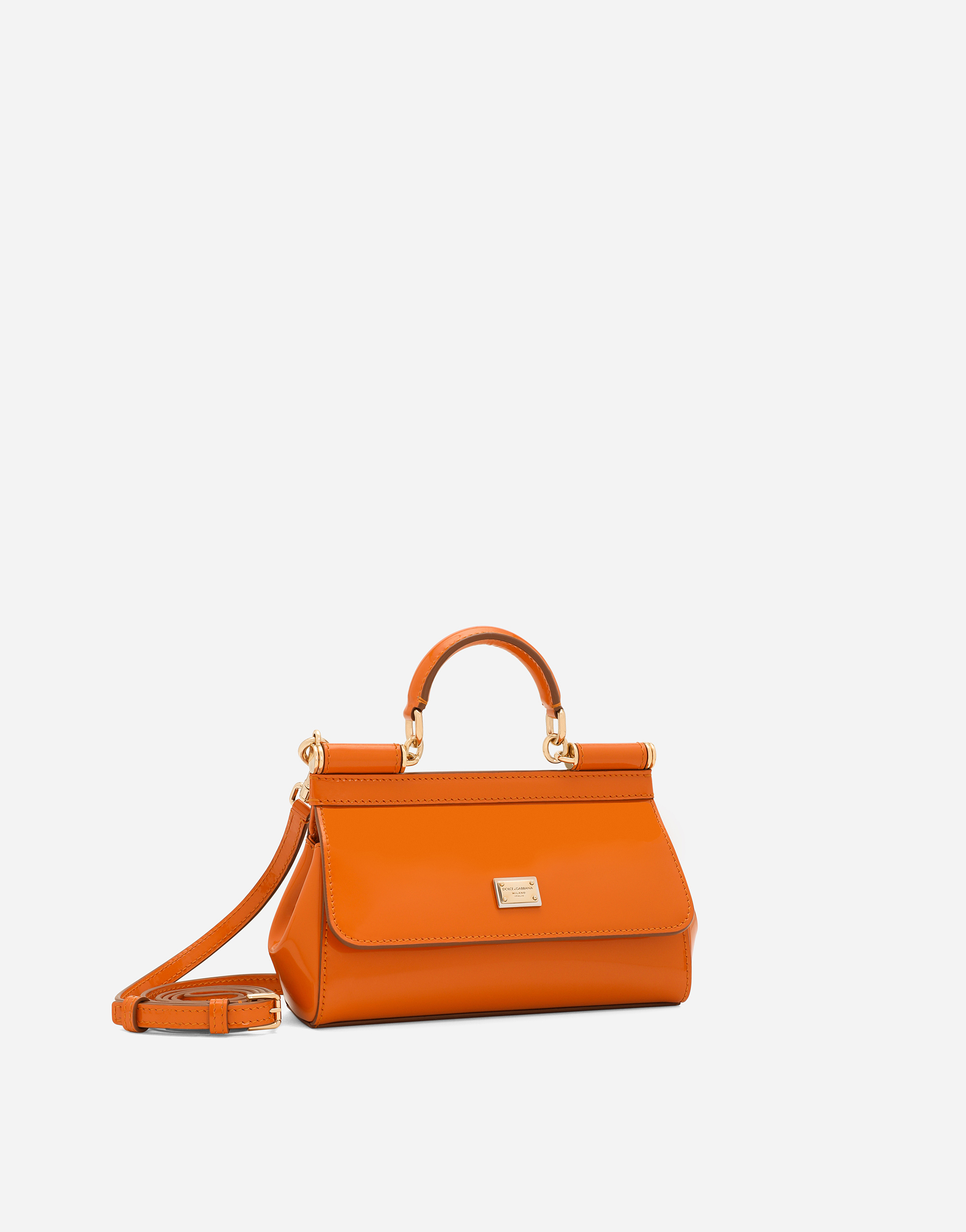 Shop Dolce & Gabbana Small Sicily Handbag In Orange