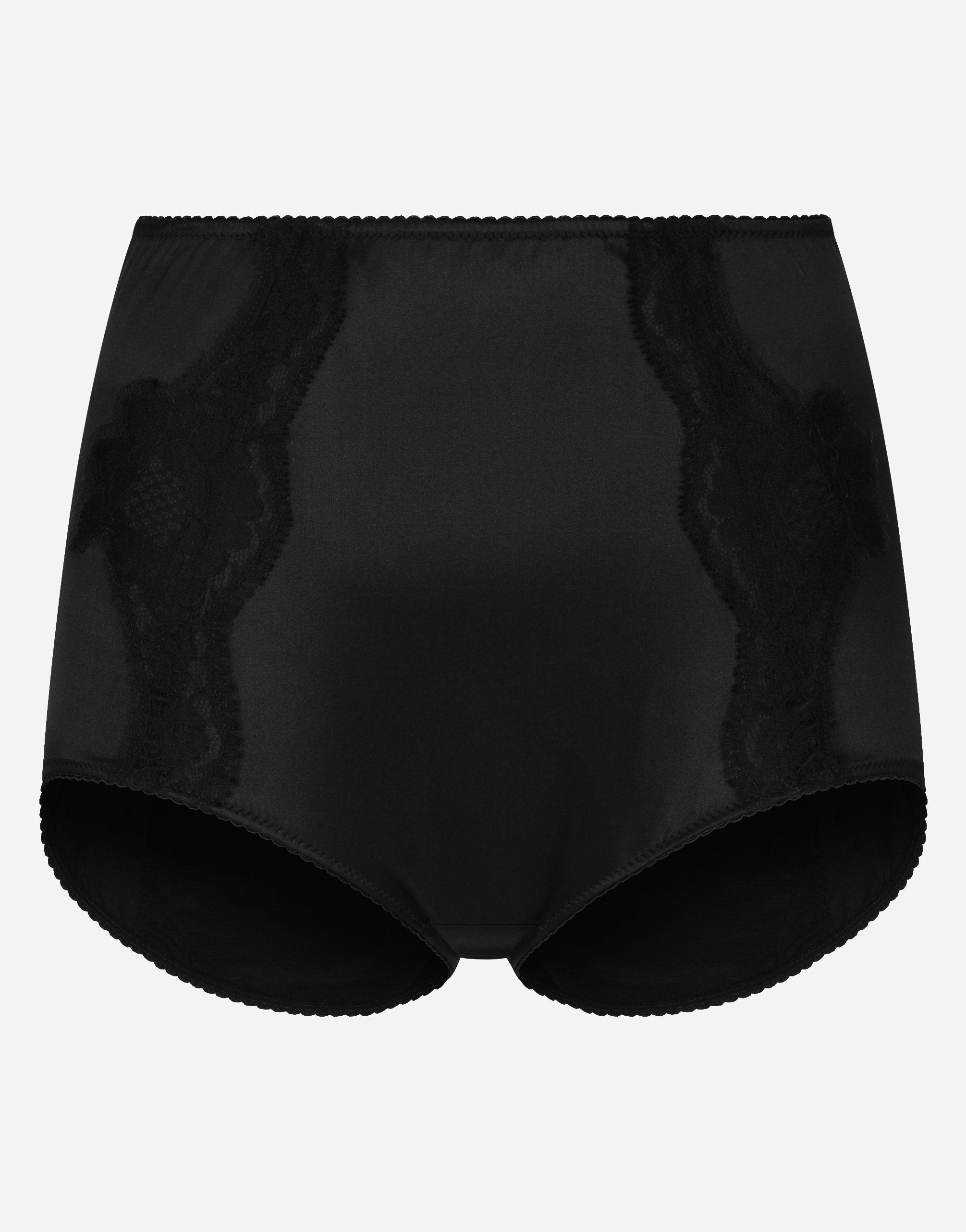 キュロット サテン レースディテール in Black for Women | Dolce&Gabbana®