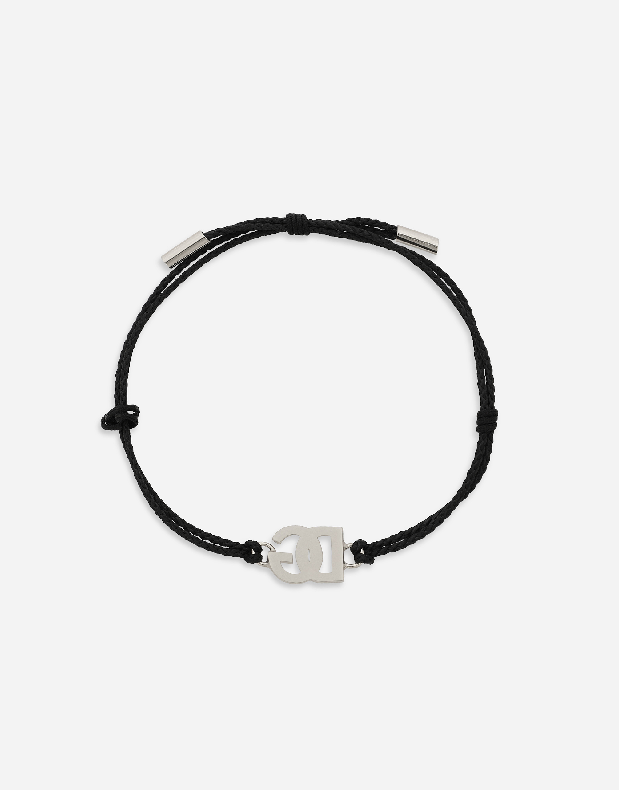 Shop Dolce & Gabbana Cord Bracelet With Dg Logo In マルチカラー