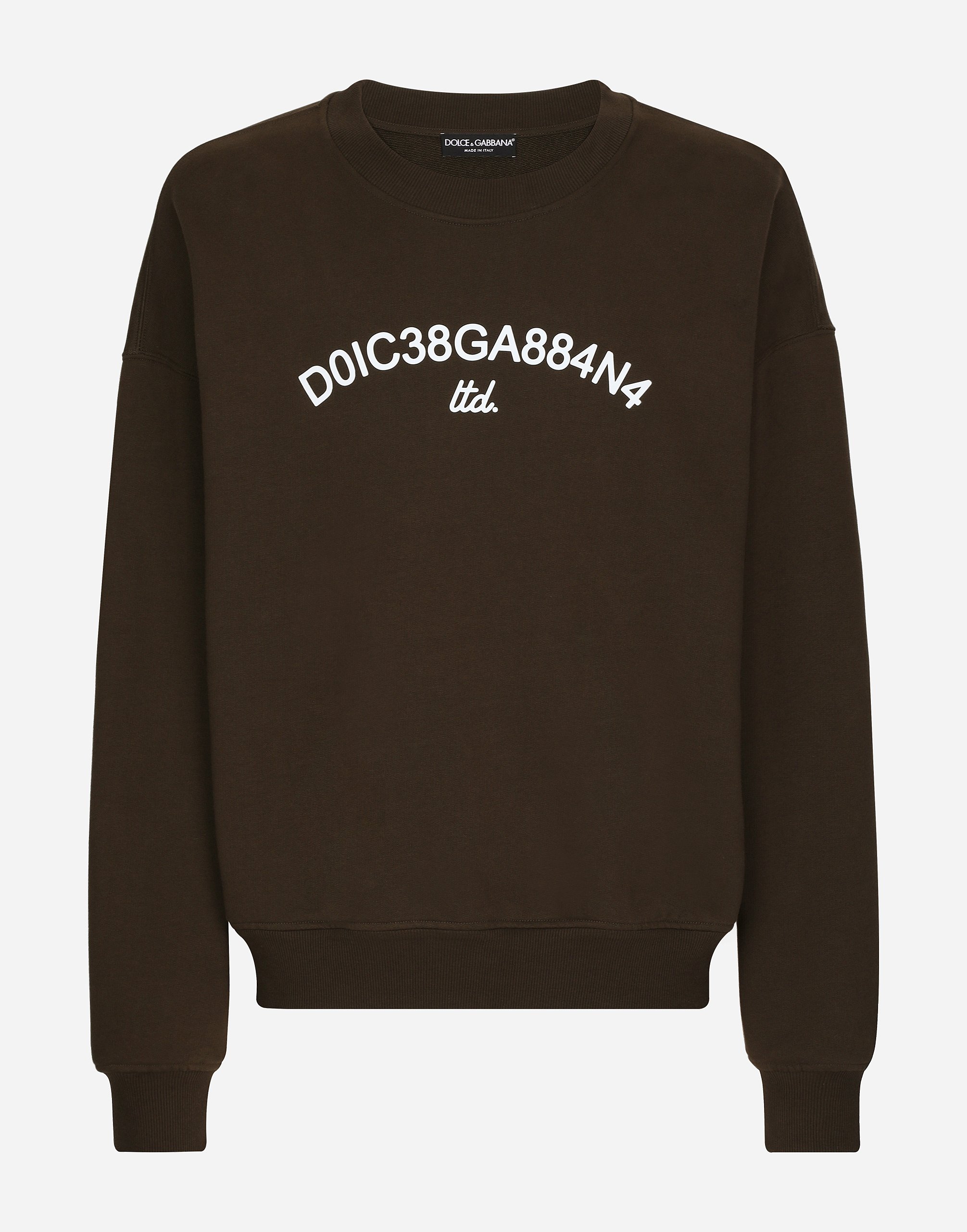 Round-neck sweatshirt with Dolce&Gabbana logo print