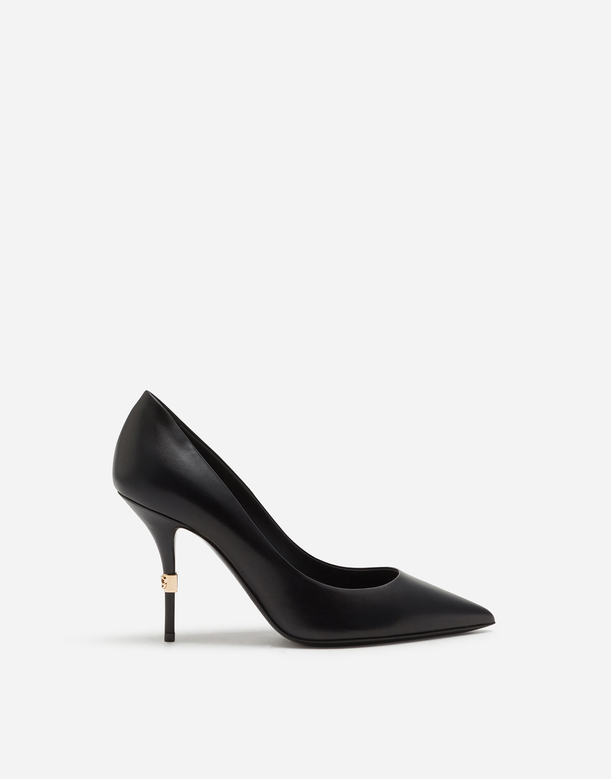 Women S Pumps In Black Pumps In Young Goatskin With Dg Logo Dolce Gabbana