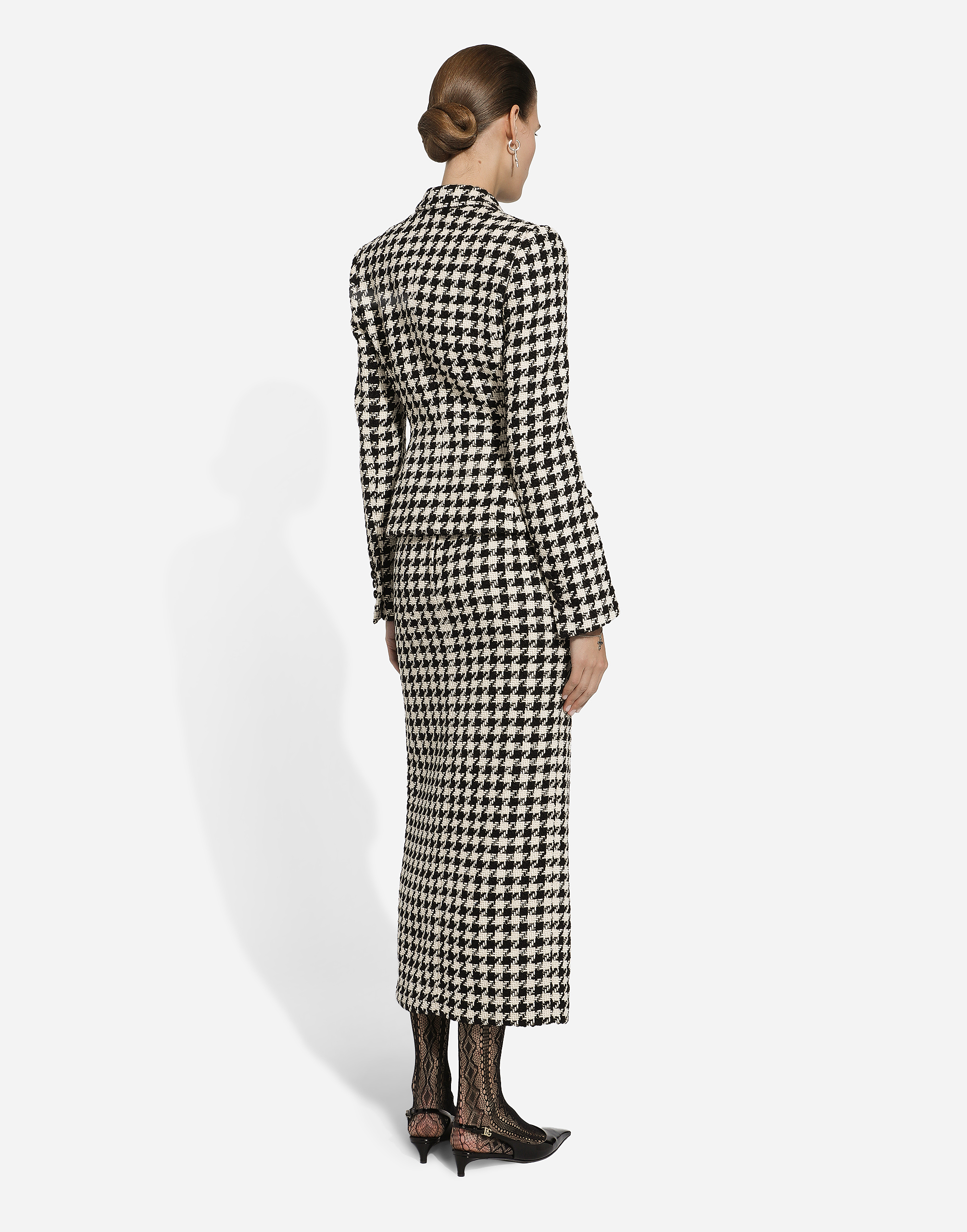 Shop Dolce & Gabbana Macro-houndstooth Dolce Jacket In Multicolor