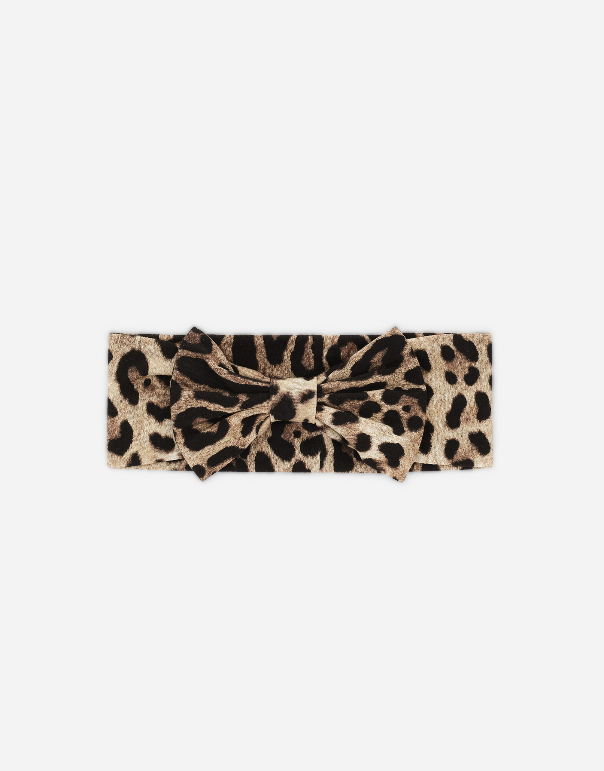 Dolce & Gabbana Babies' Leopard-print Bow-detail Headband In Animal Print