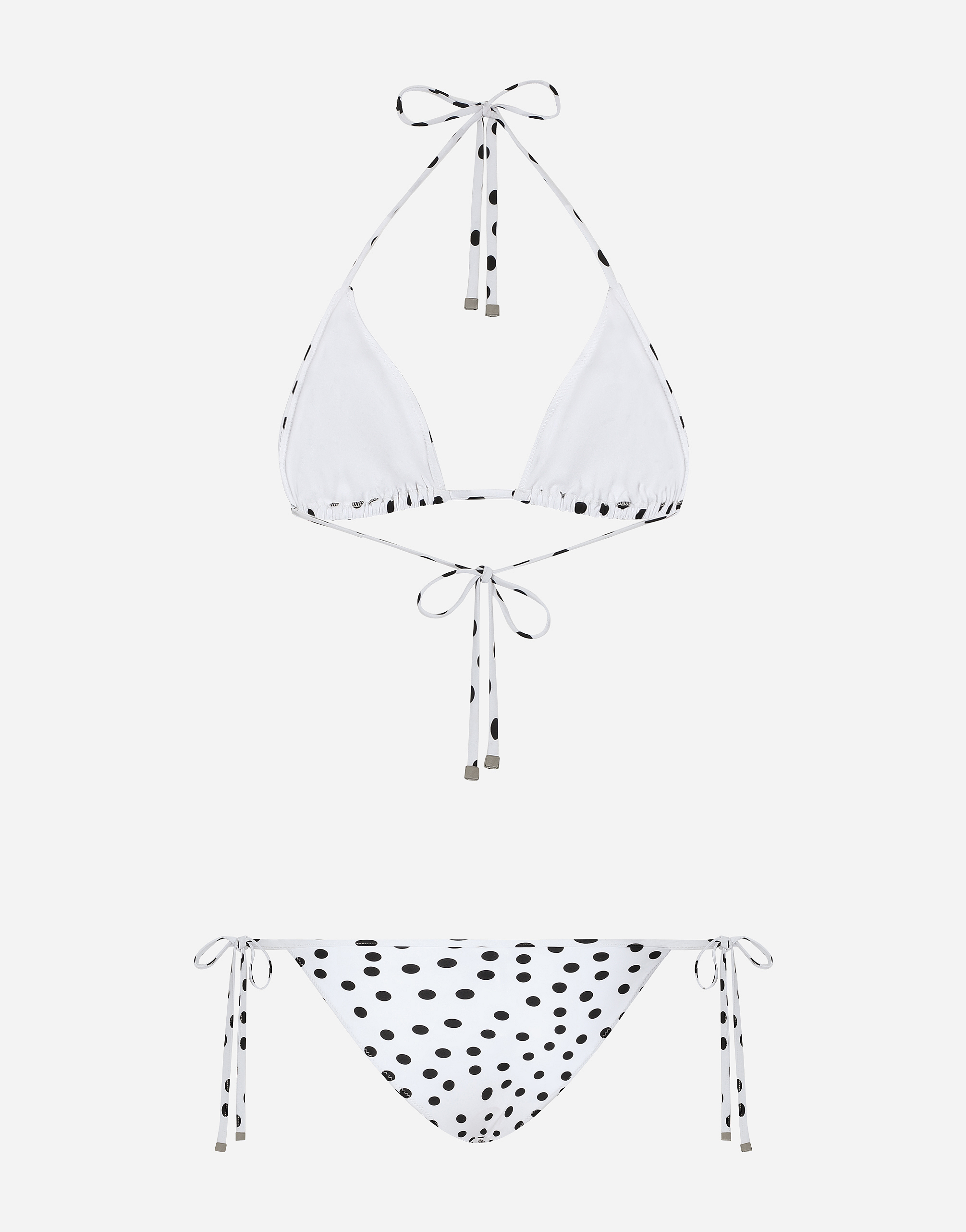 Shop Dolce & Gabbana Polka-dot Triangle Bikini In プリ