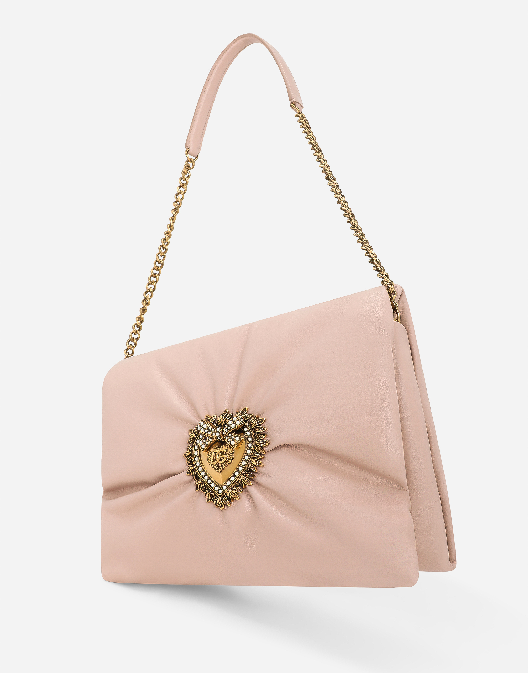 Medium Devotion Soft shoulder bag in Pale Pink for Women