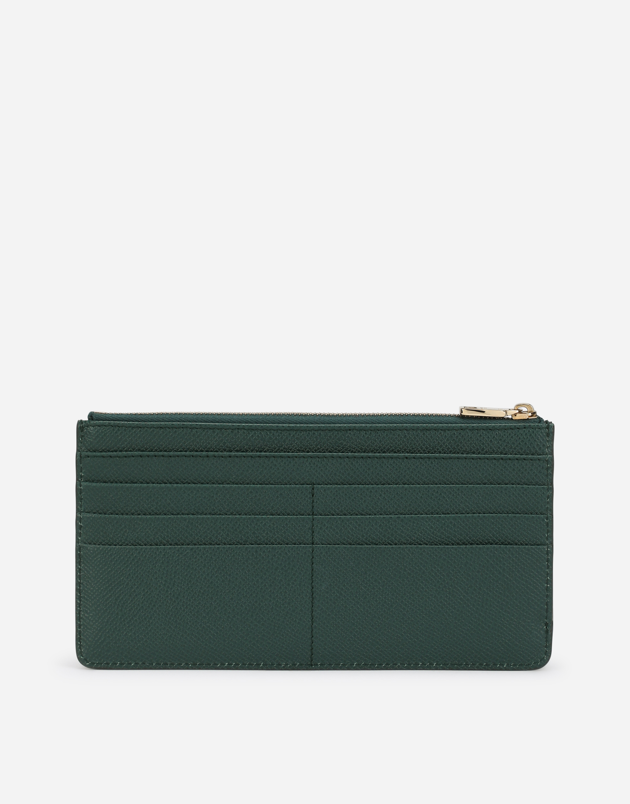 Shop Dolce & Gabbana Large Card Holder With Tag In Green