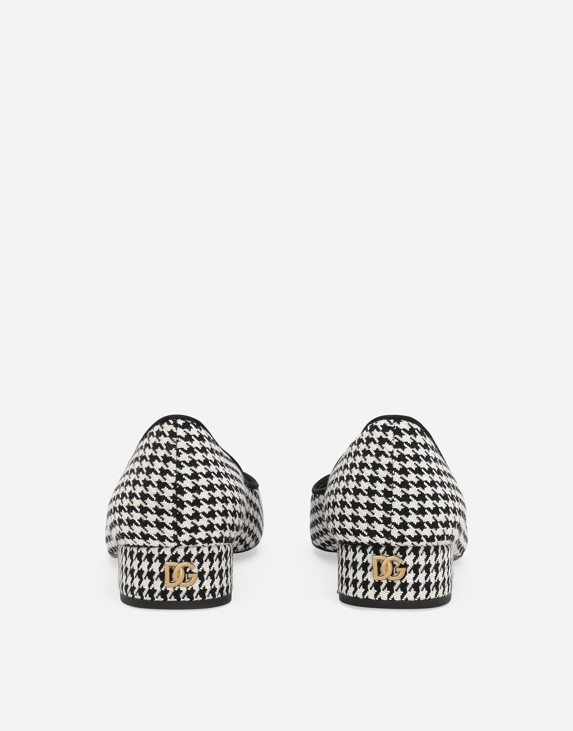 Shop Dolce & Gabbana Houndstooth Fabric Pumps In Multicolor