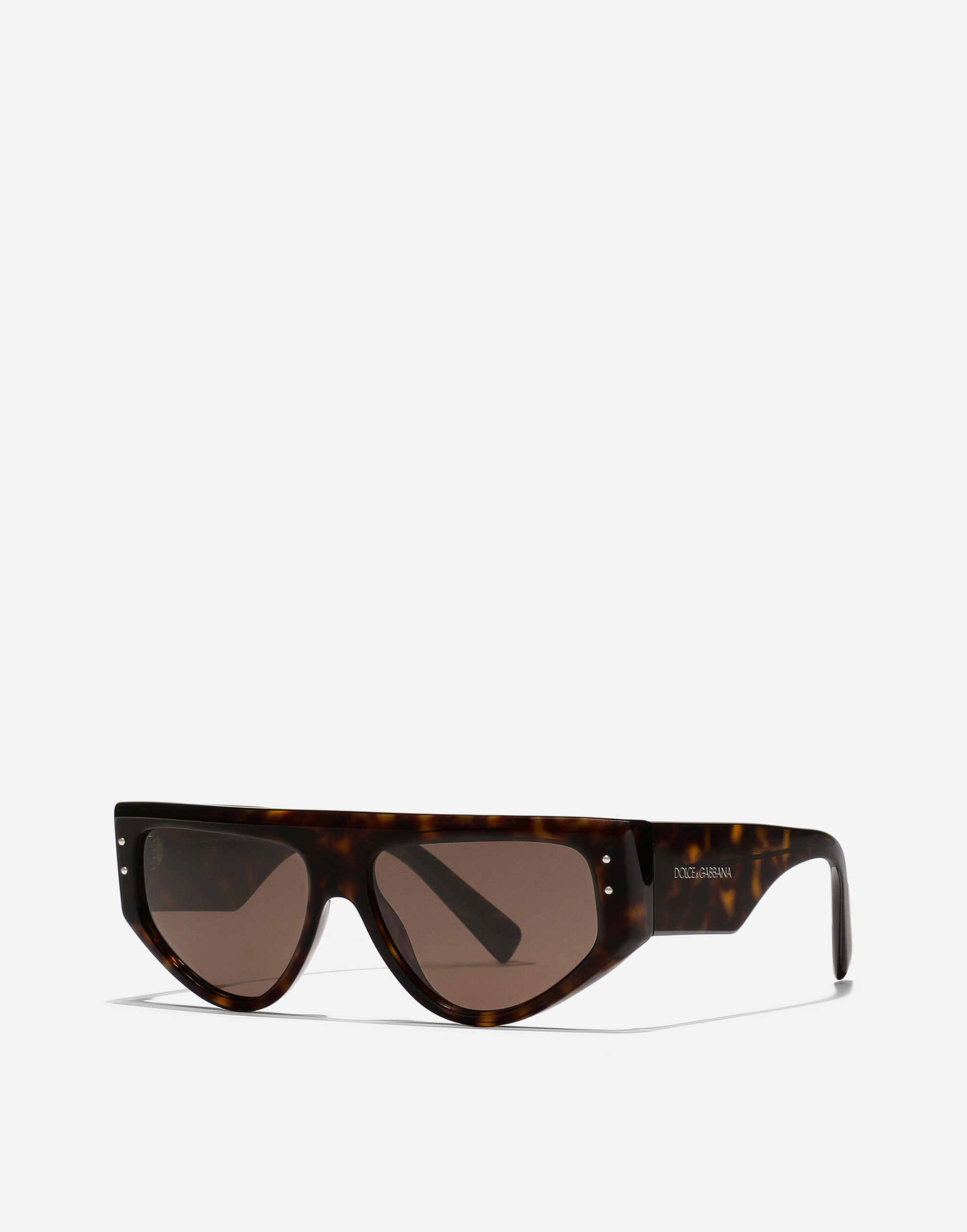 Shop Dolce & Gabbana Dg Sharped  Sunglasses In Brown