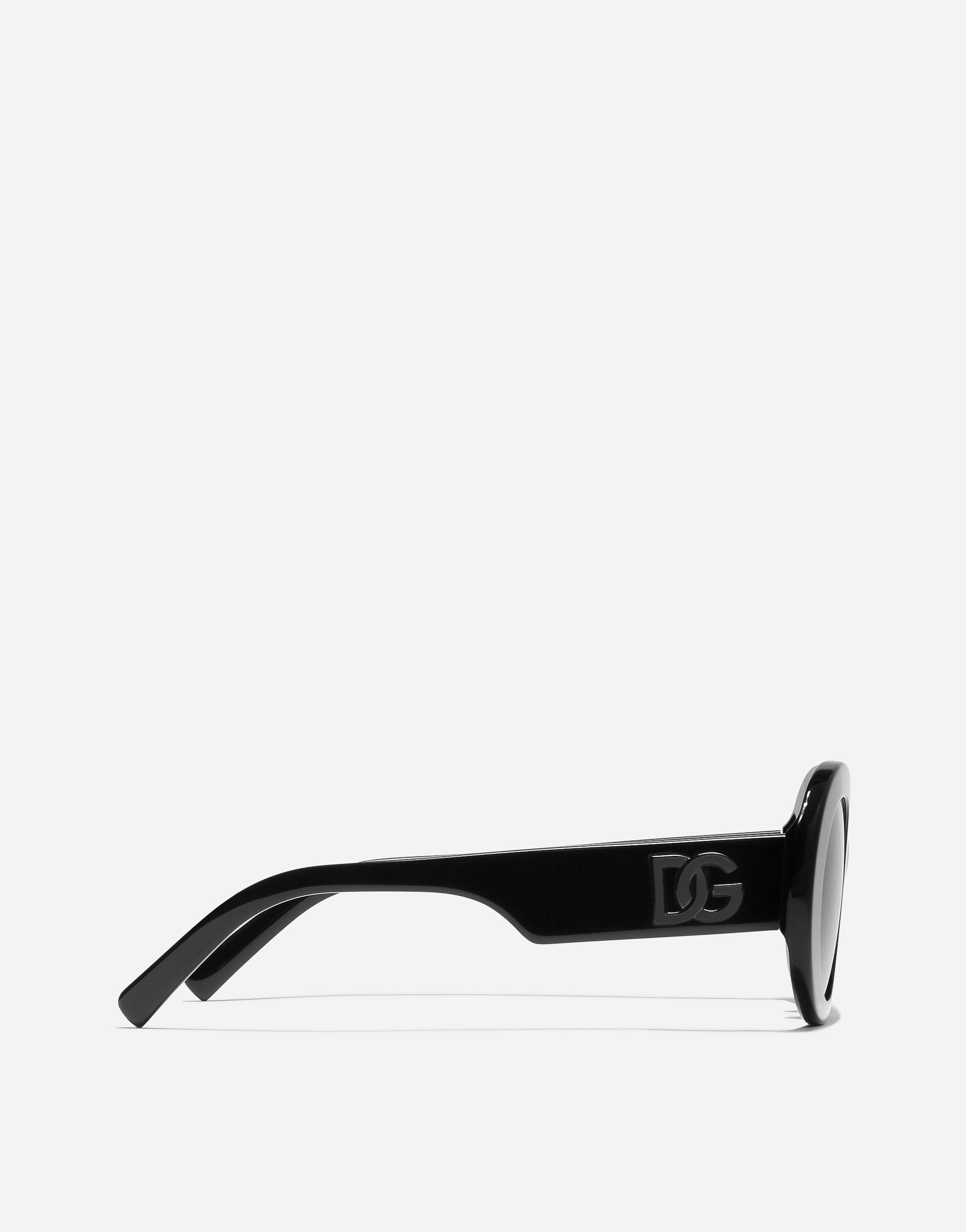 Shop Dolce & Gabbana Dg Logo Sunglasses In Black