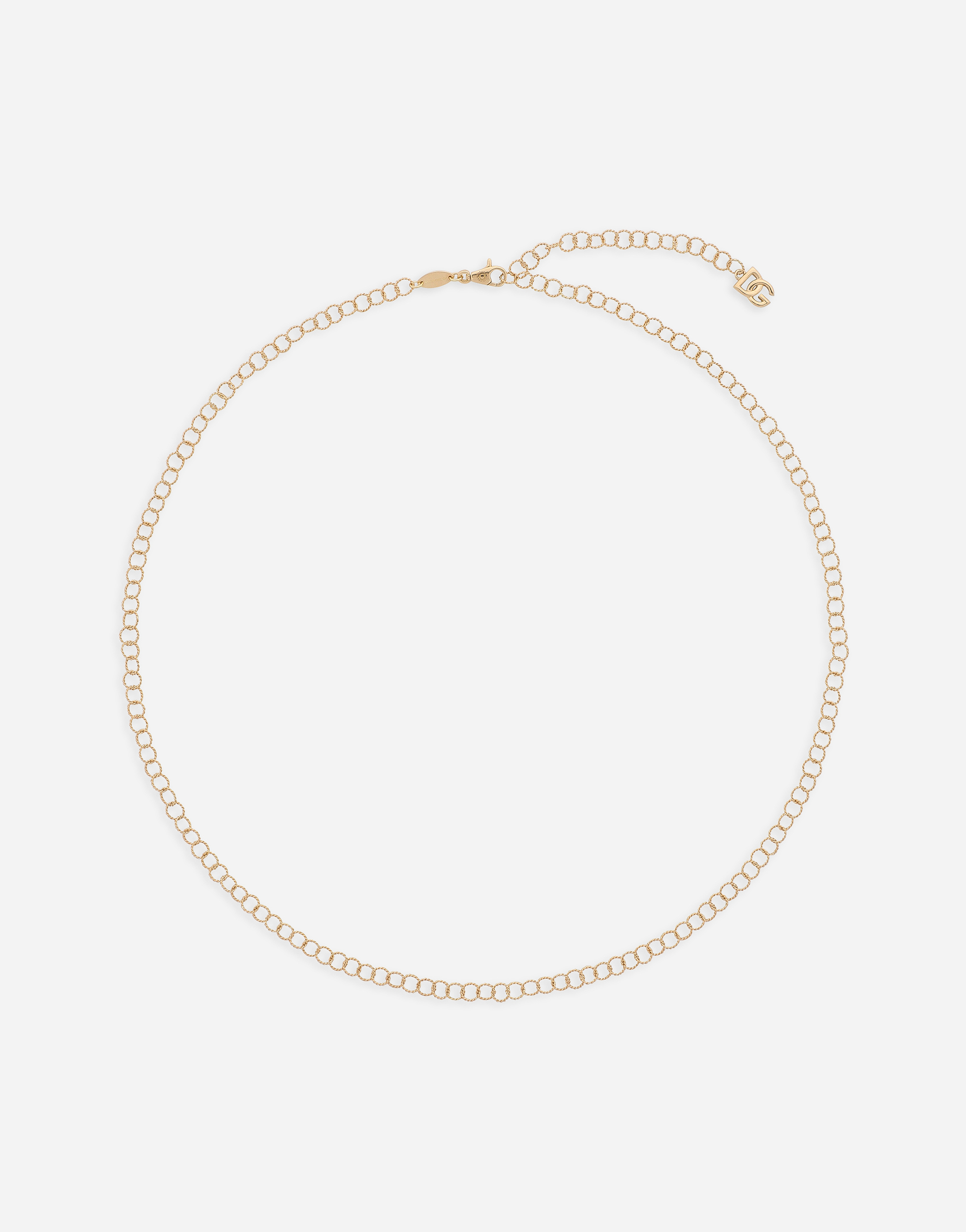 Dolce & Gabbana Twisted Wire Chain Necklace In Yellow Gold 18kt In ゴールド