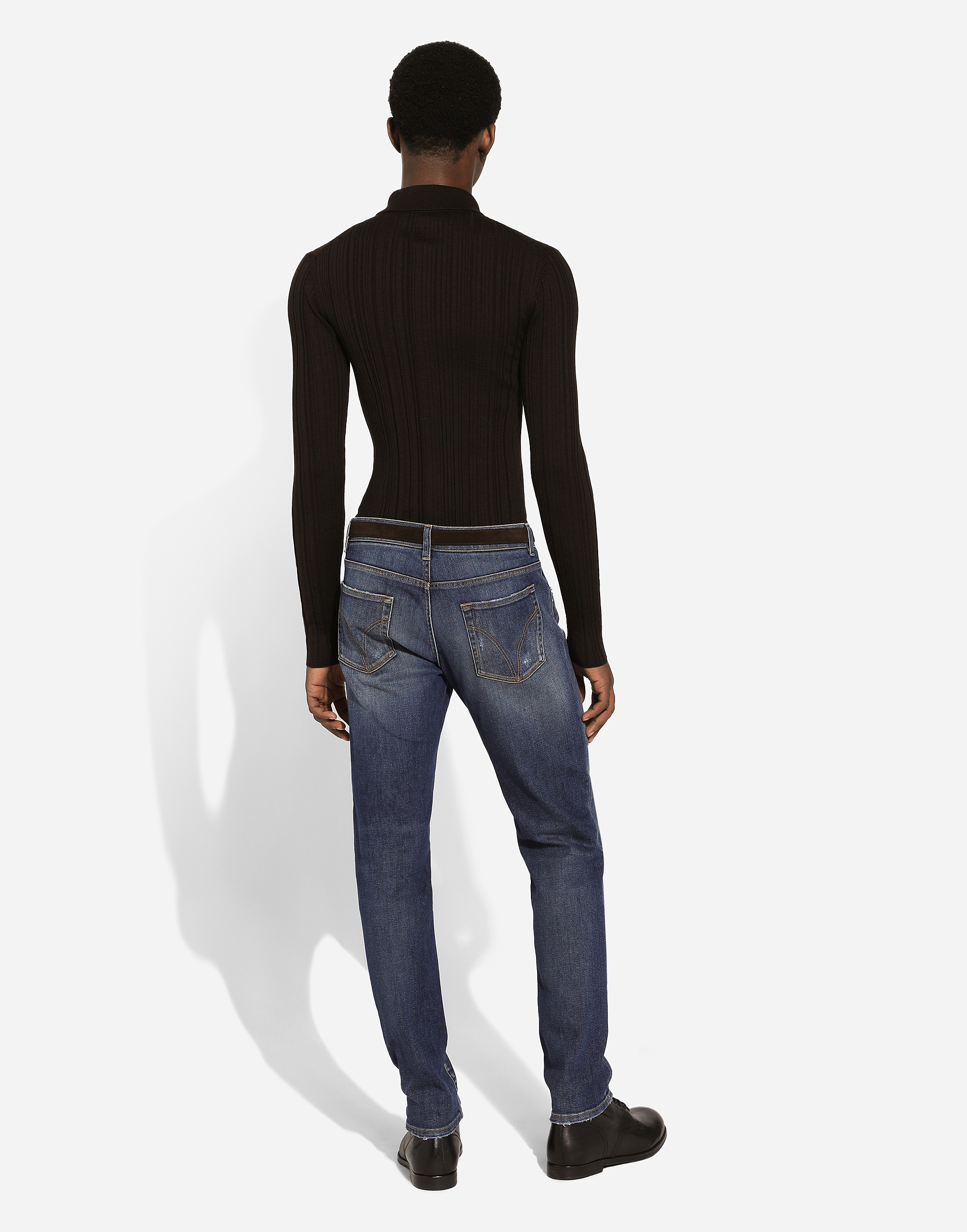 Shop Dolce & Gabbana Slim-fit Stretch Denim Jeans In マルチカラー