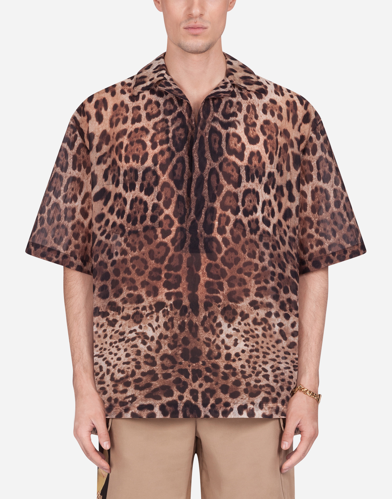 dolce and gabbana leopard shirt