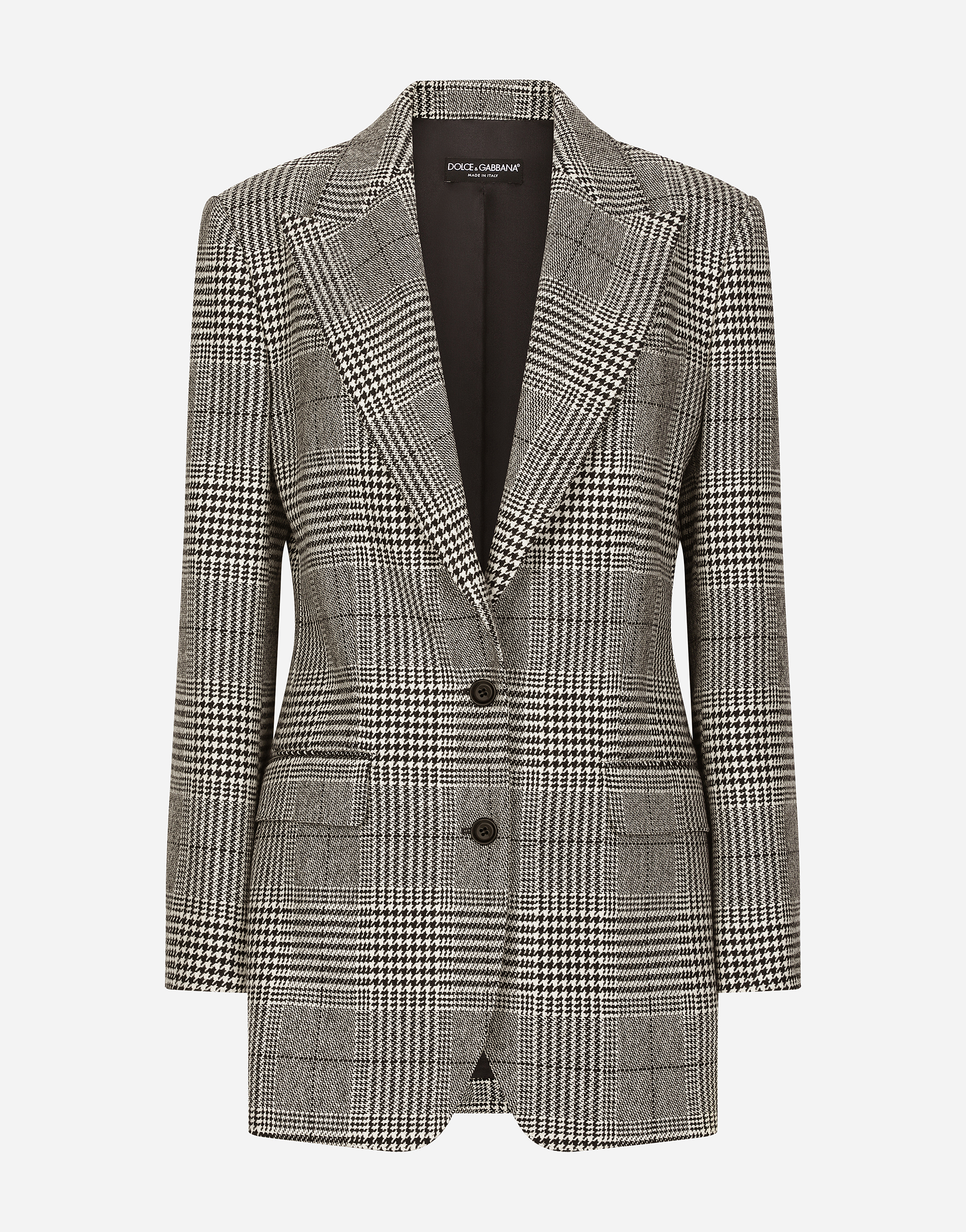 Shop Dolce & Gabbana Single-breasted Glen Plaid Jacket In Multicolor