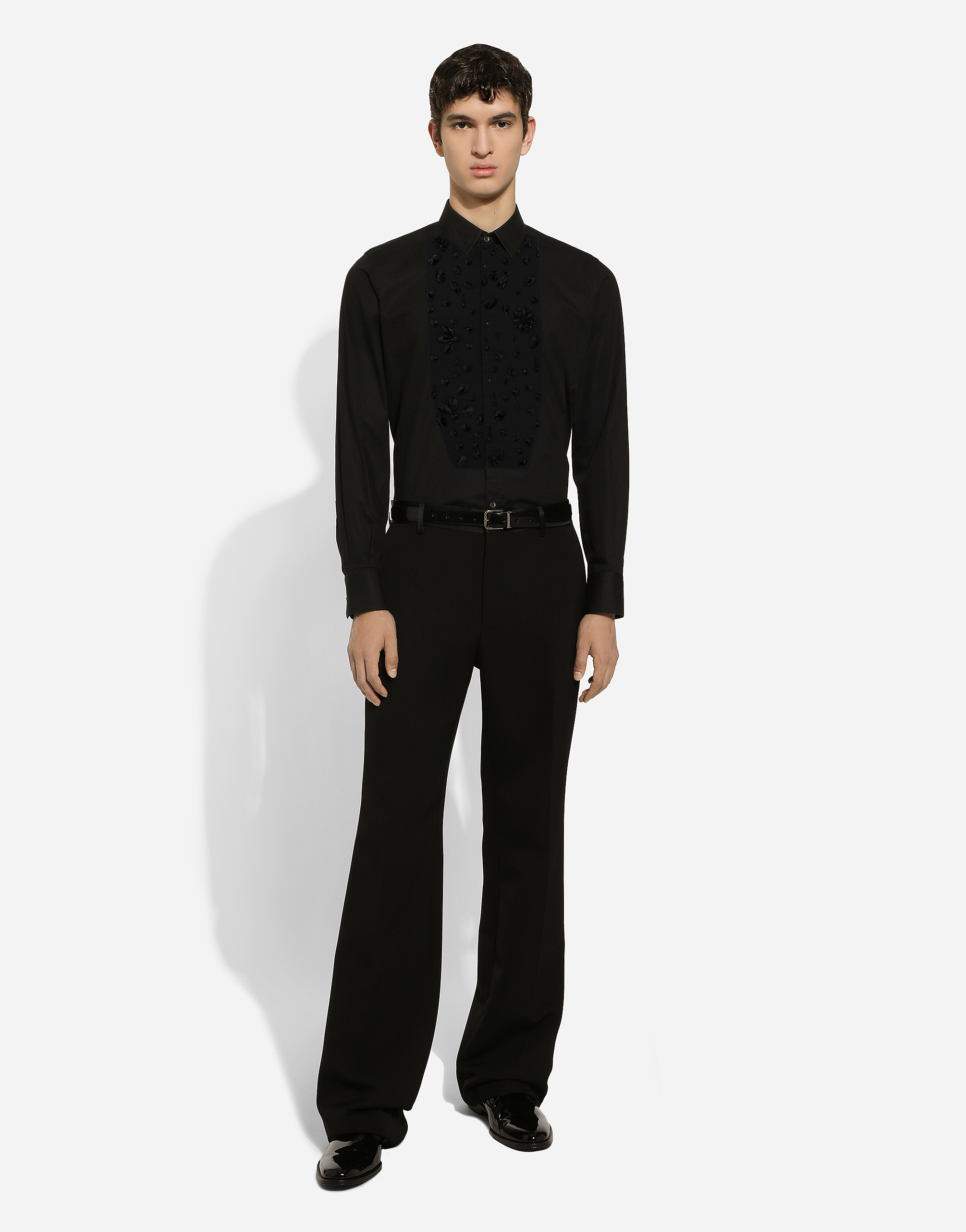 Dolce & Gabbana Tuxedo Pants In Wool in Black for Men