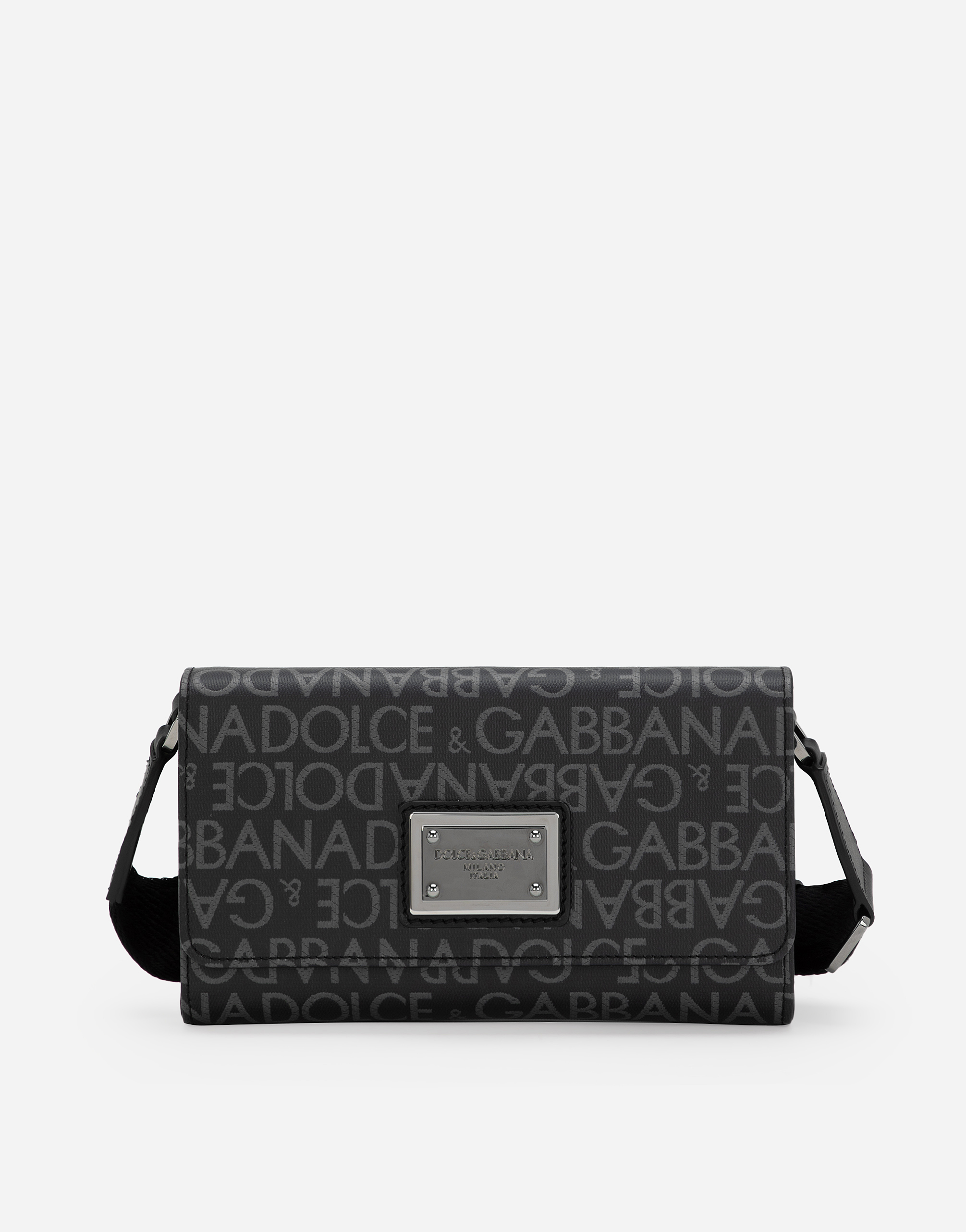 Shop Dolce & Gabbana Coated Jacquard Crossbody Bag In Multicolor