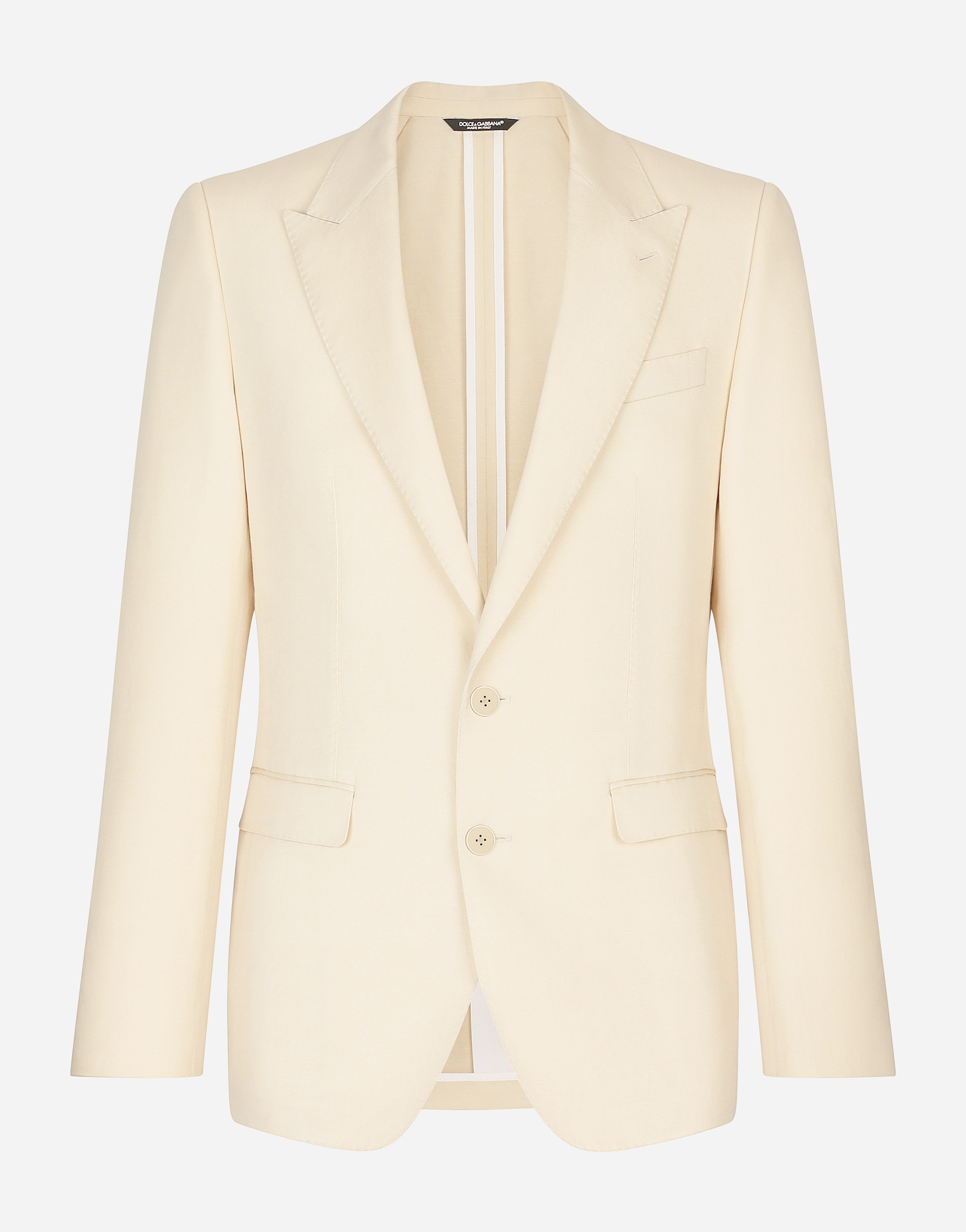 Single-breasted Taormina jacket in linen, cotton and silk