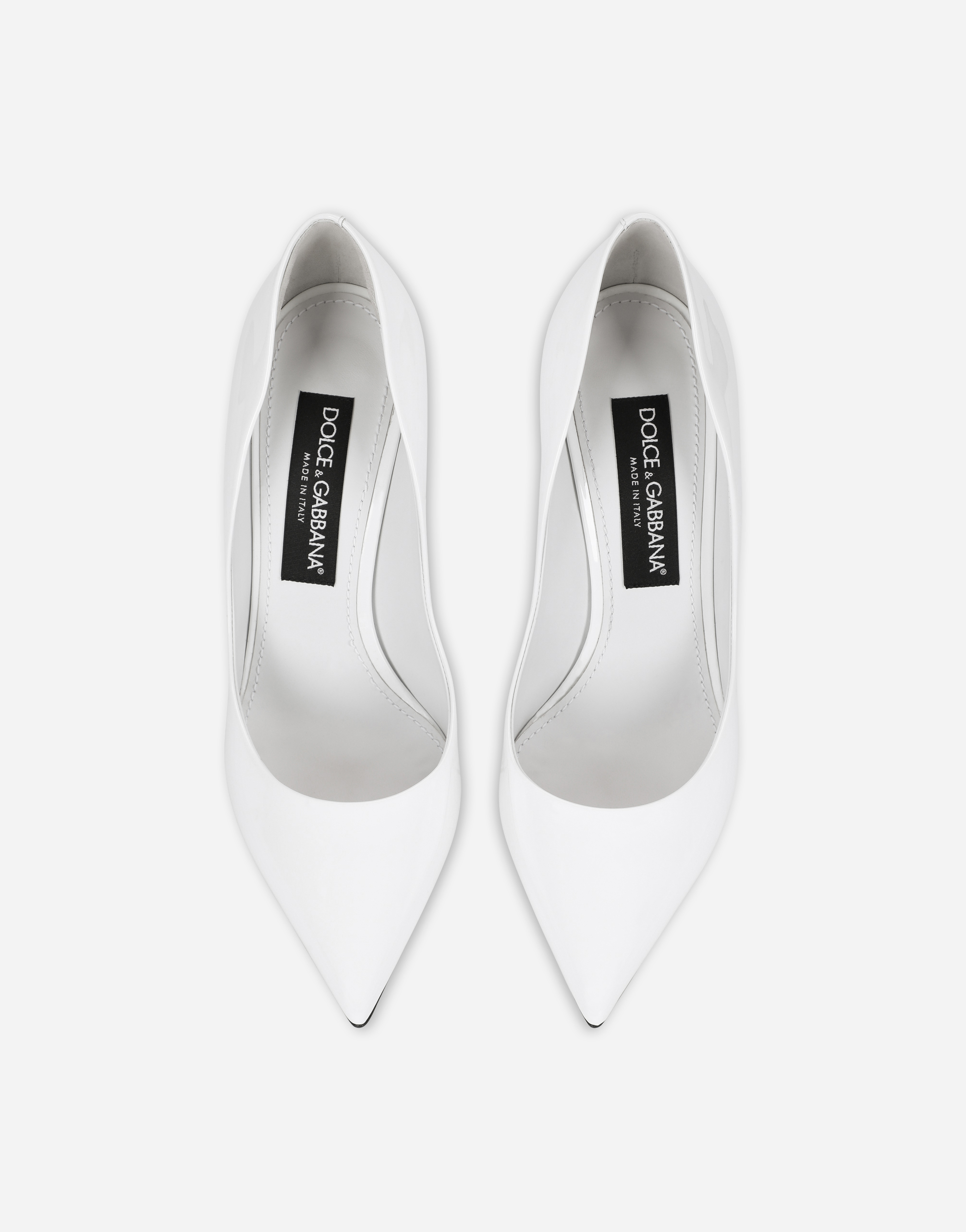 Shop Dolce & Gabbana Patent Leather Cardinale Pumps In White