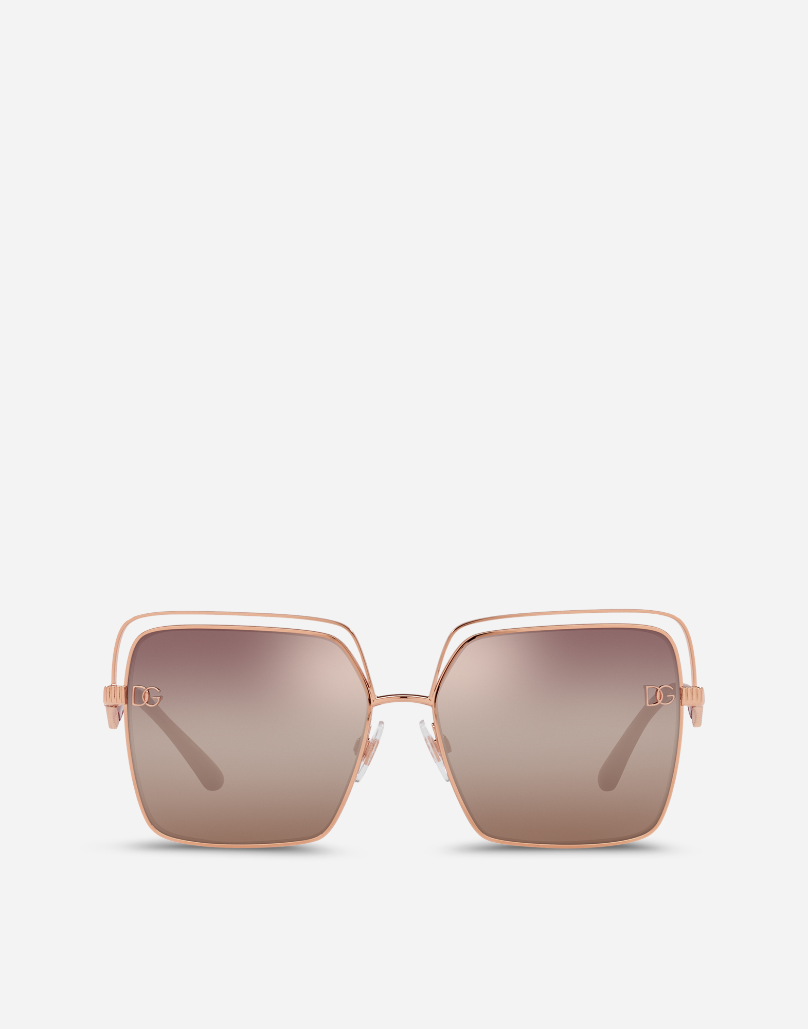 Women S Sunglasses In Pink Gold Dg Pin Sunglasses Dolce Gabbana