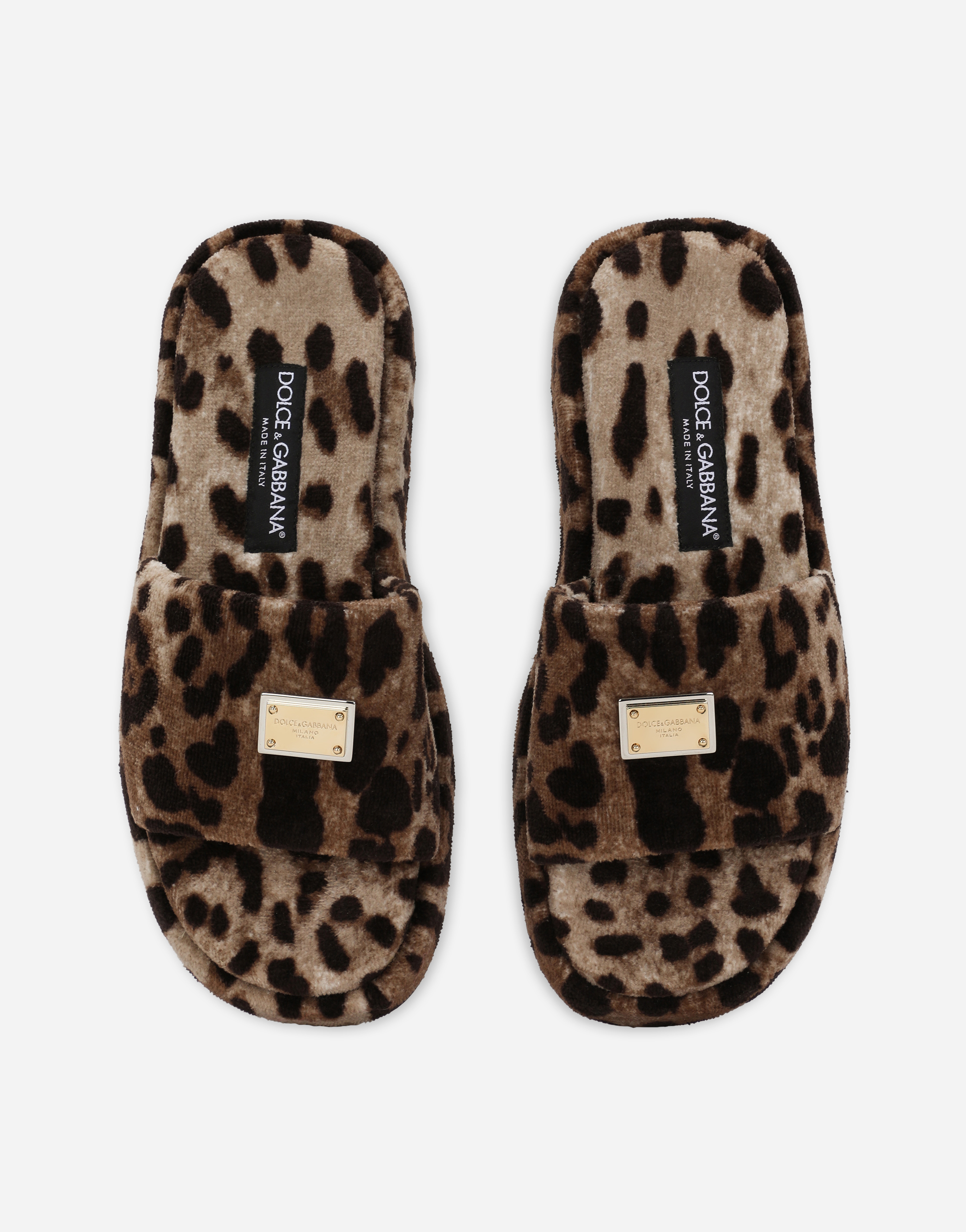 Dolce and on sale gabbana leopard slides