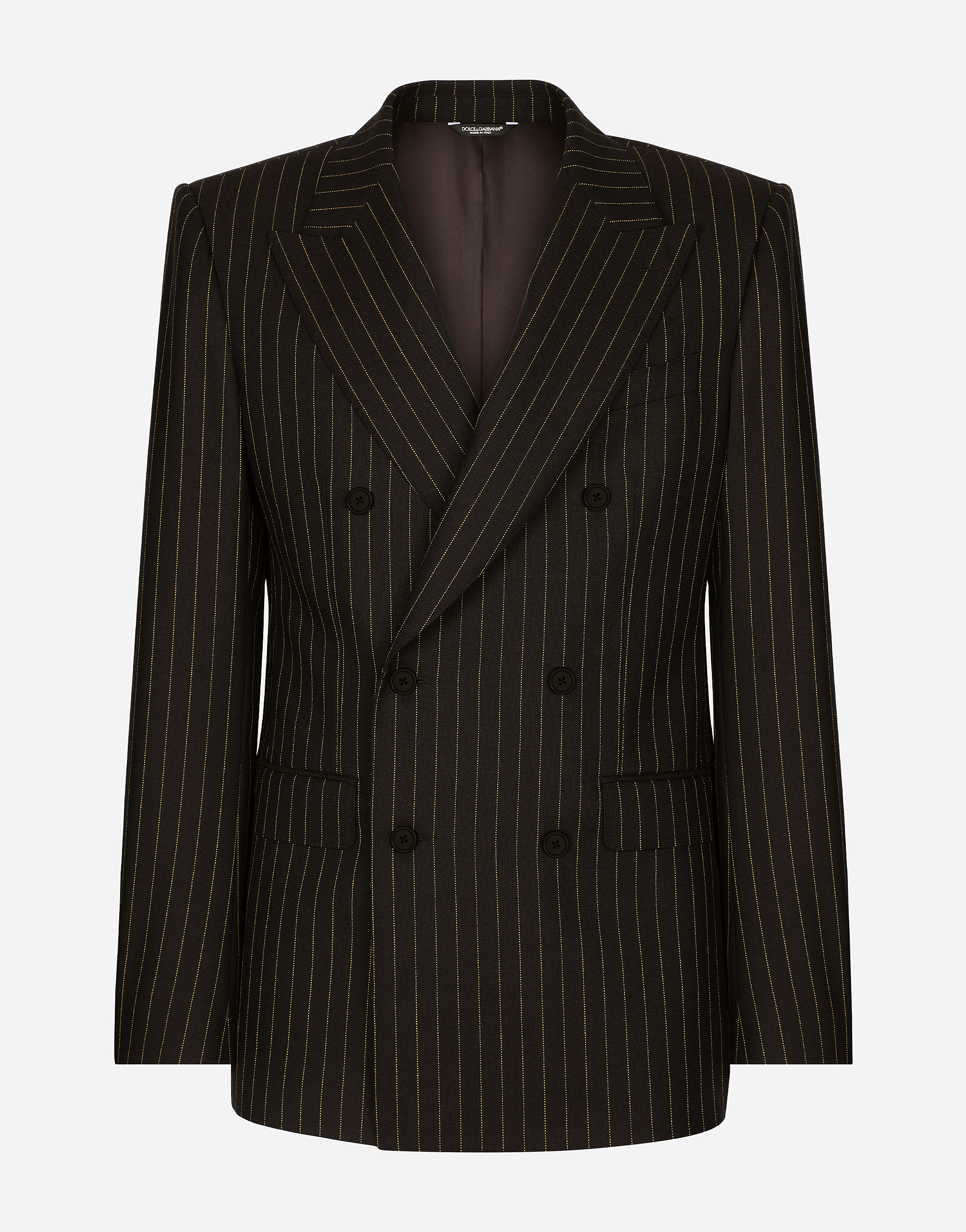 Double-breasted pinstripe wool Sicilia-fit jacket