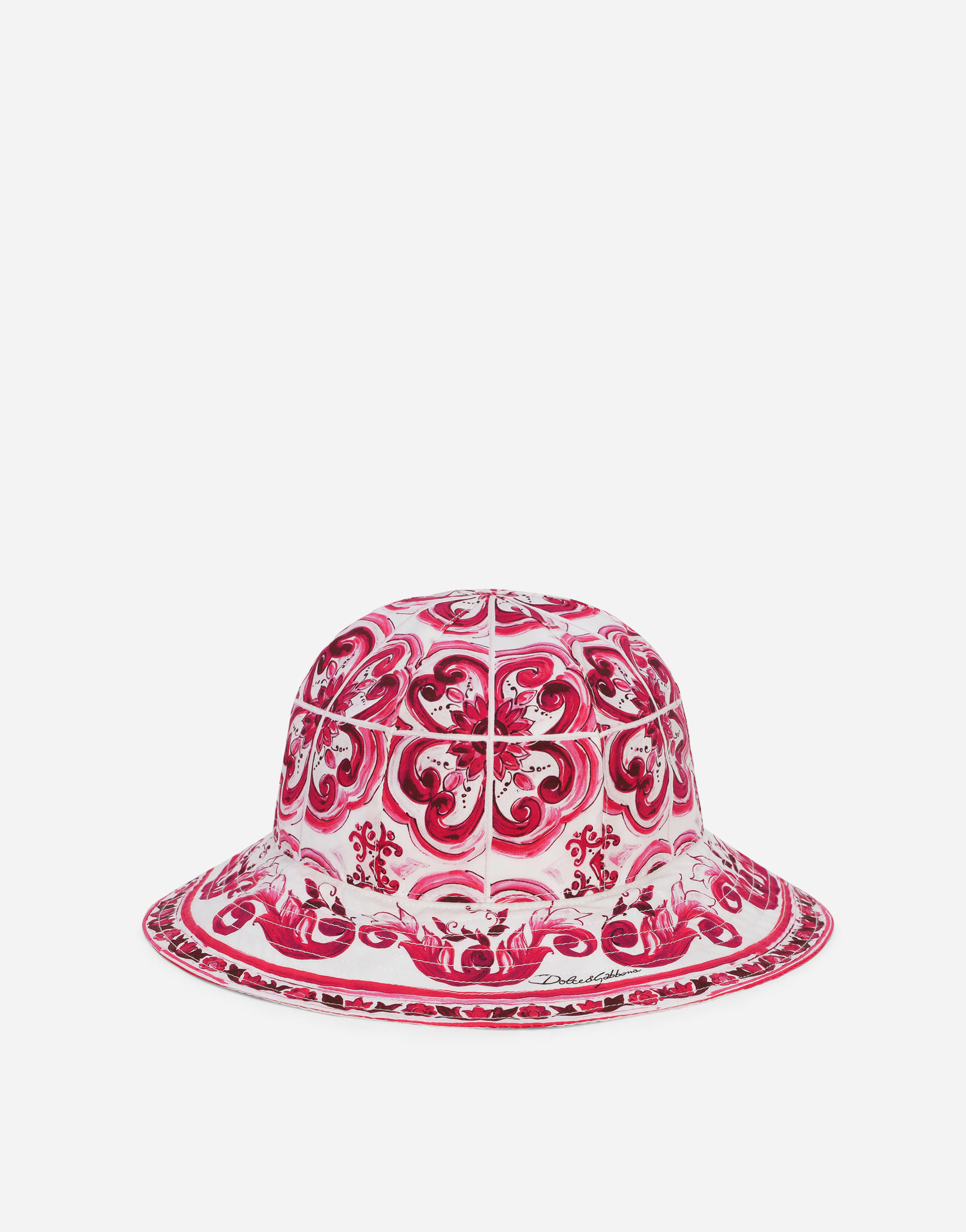 Dolce & Gabbana Kids' Majolica-print Bucket Hat In Multicolor