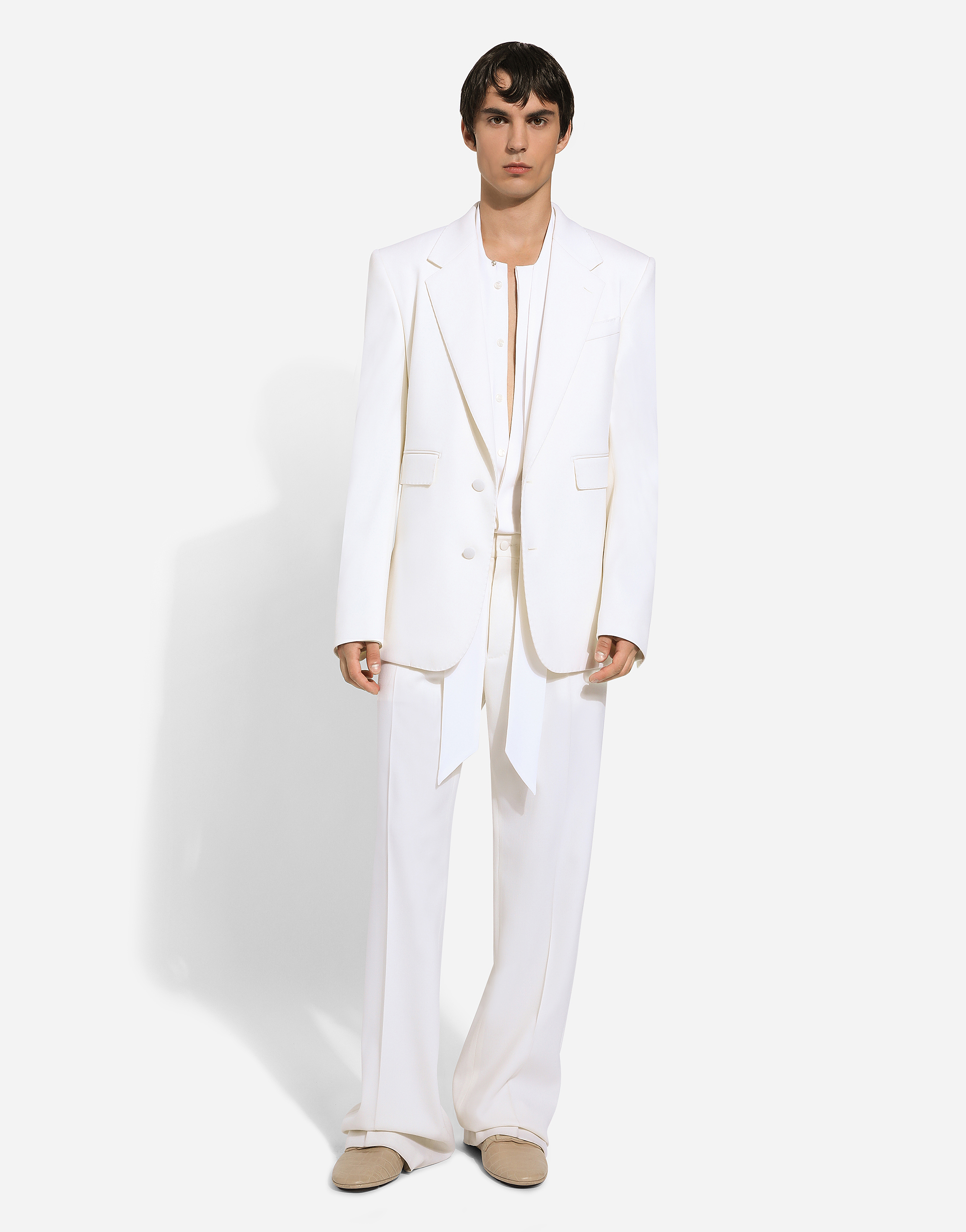 Shop Dolce & Gabbana Pantalone In White