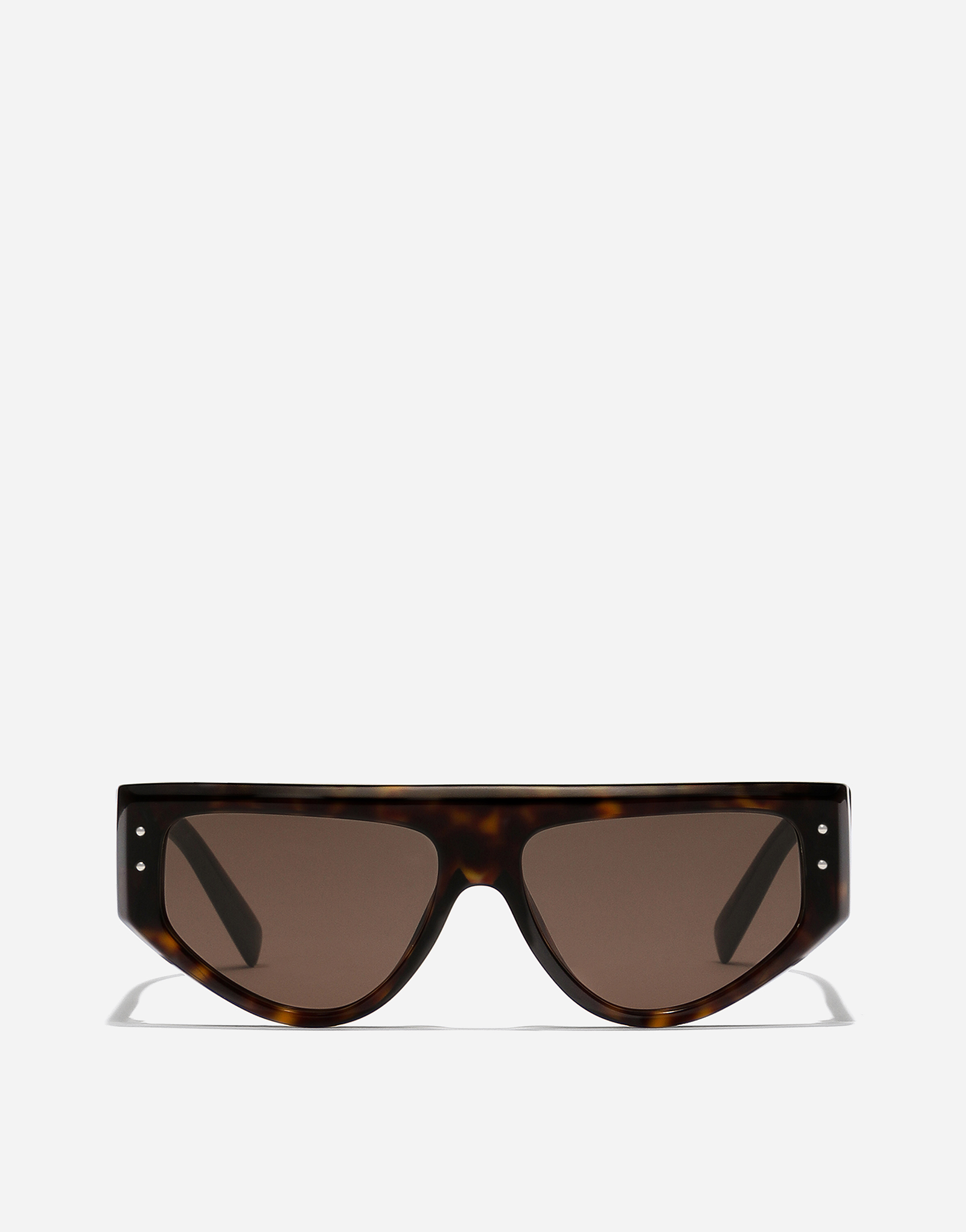 Shop Dolce & Gabbana Dg Sharped  Sunglasses In Brown