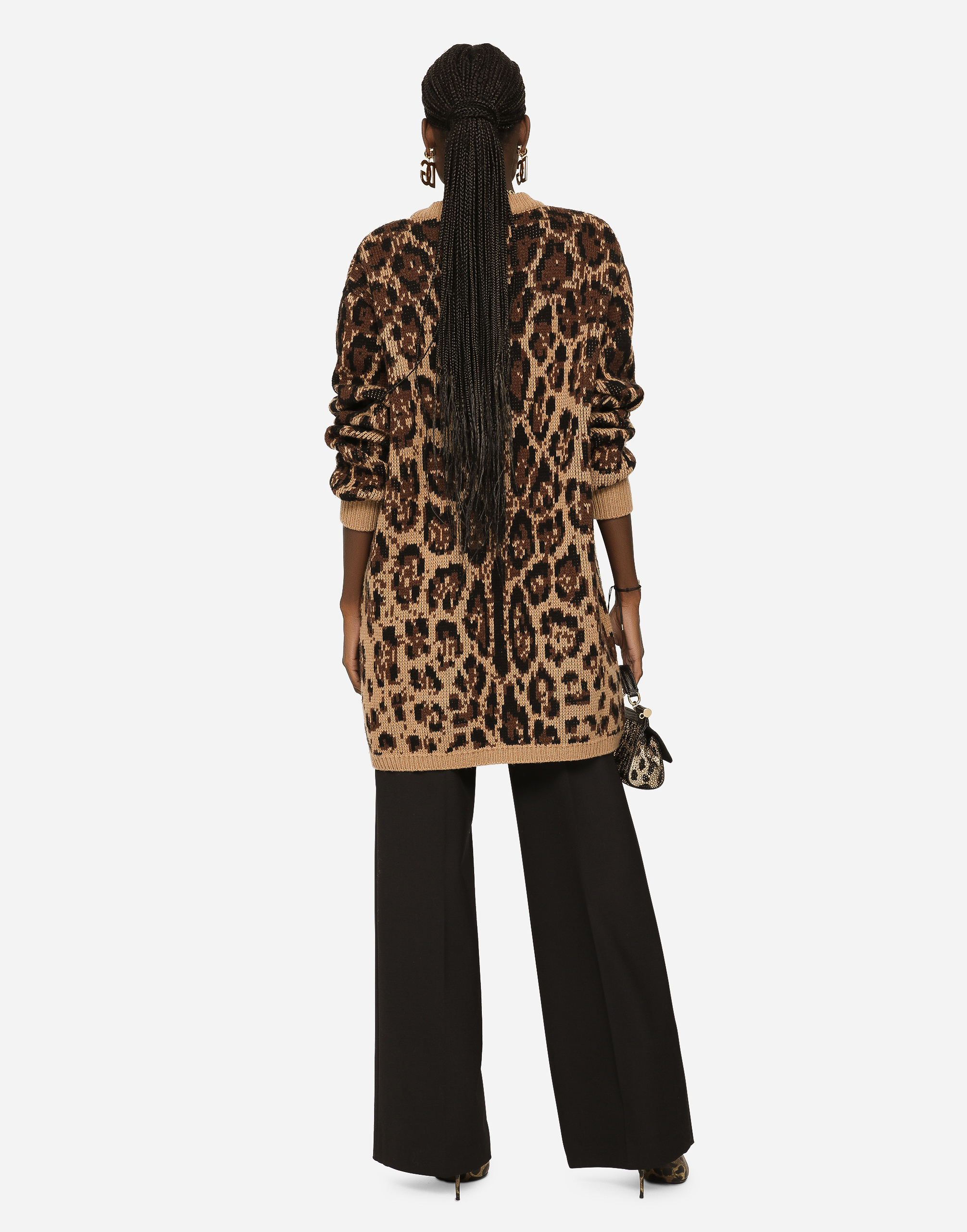 Leopard cashmere clearance cardigan