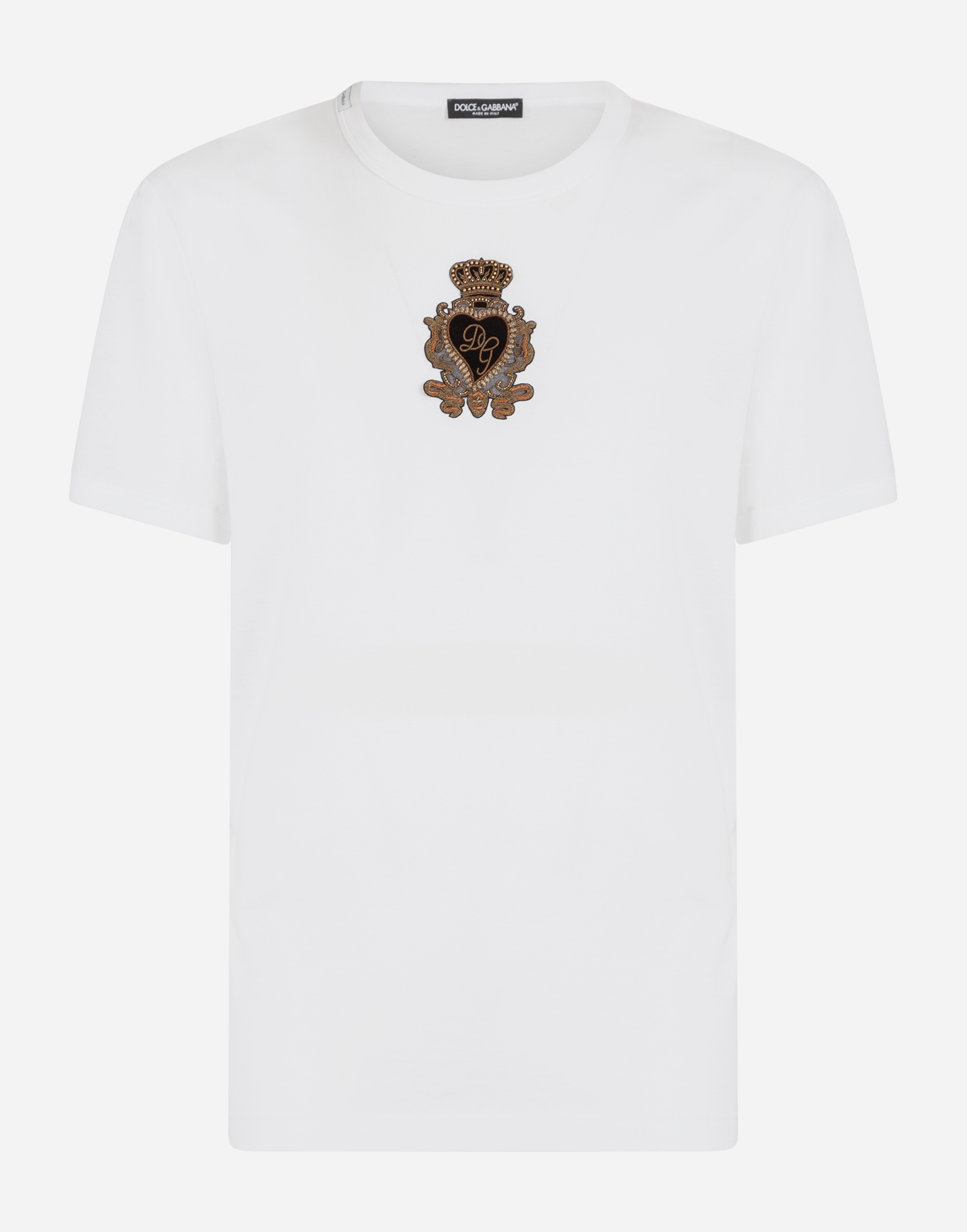 Cotton t-shirt with heraldic patch